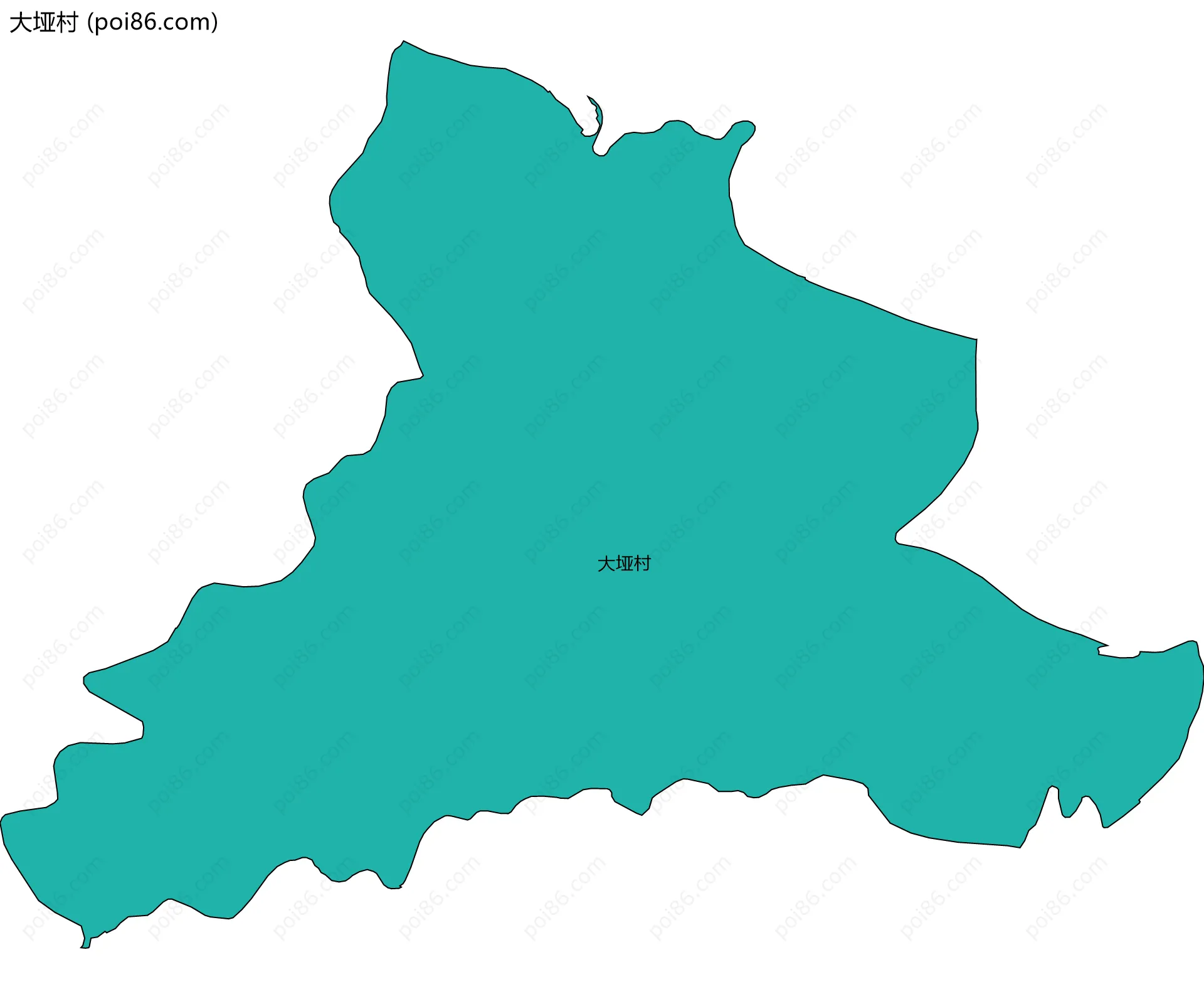 大垭村边界地图