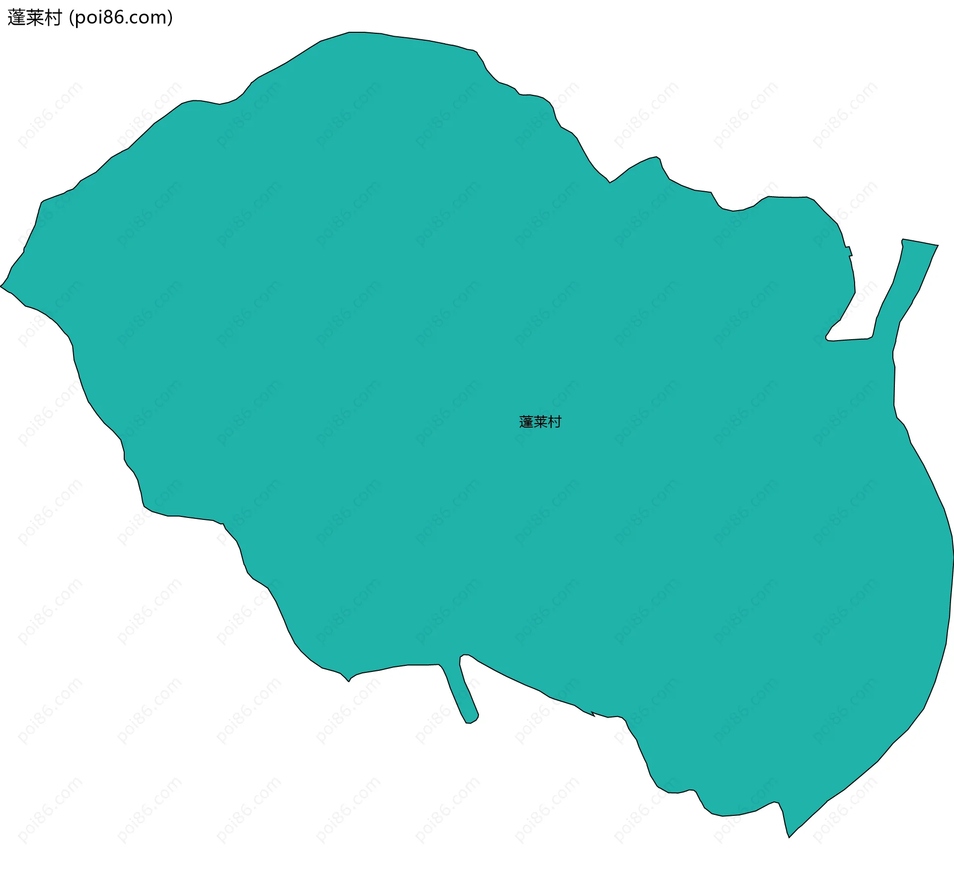 蓬莱村边界地图