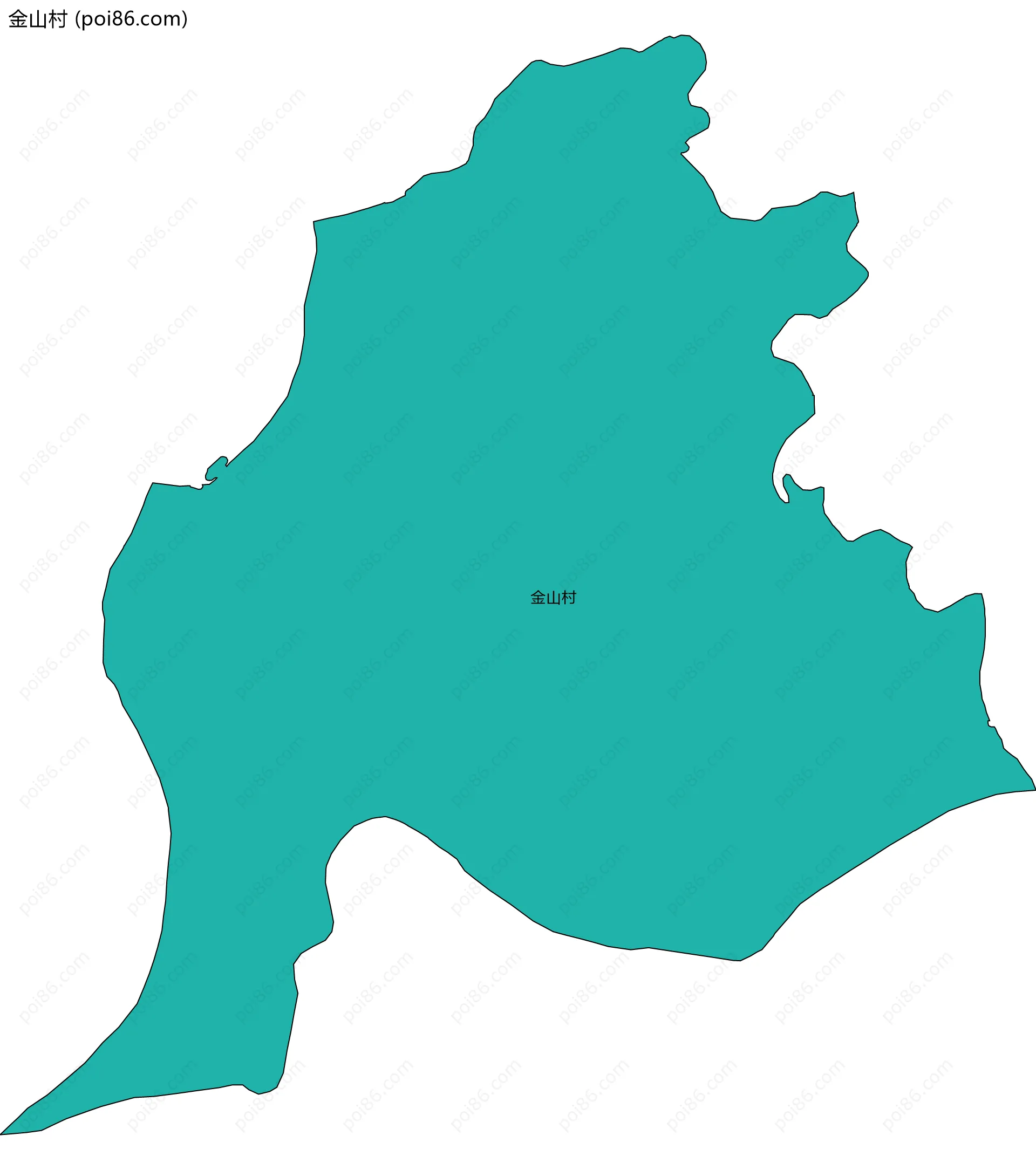 金山村边界地图