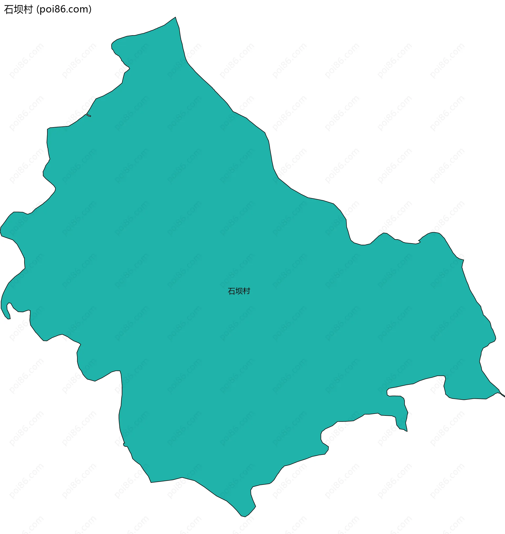 石坝村边界地图