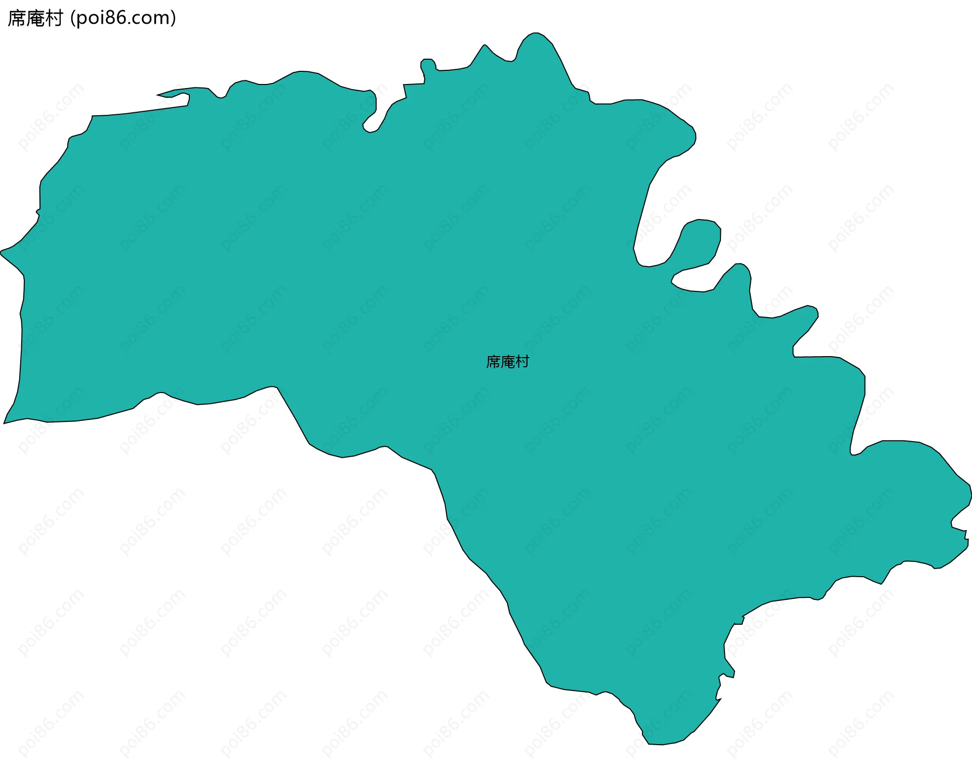 席庵村边界地图