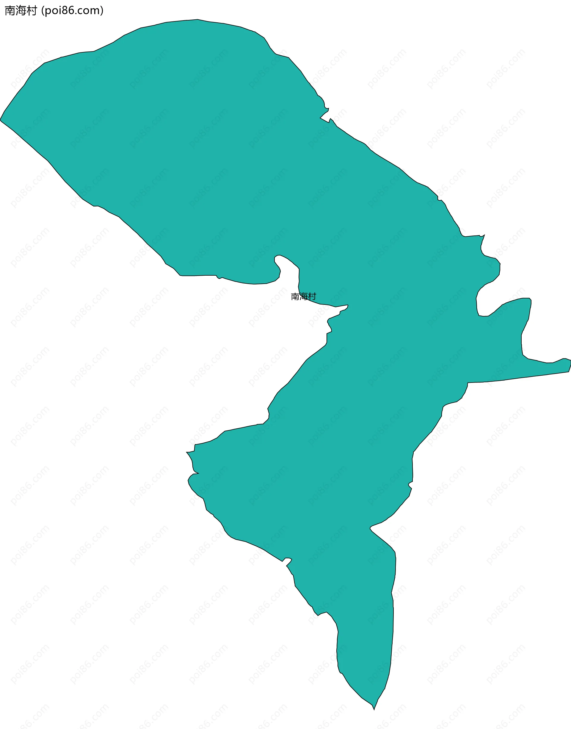 南海村边界地图