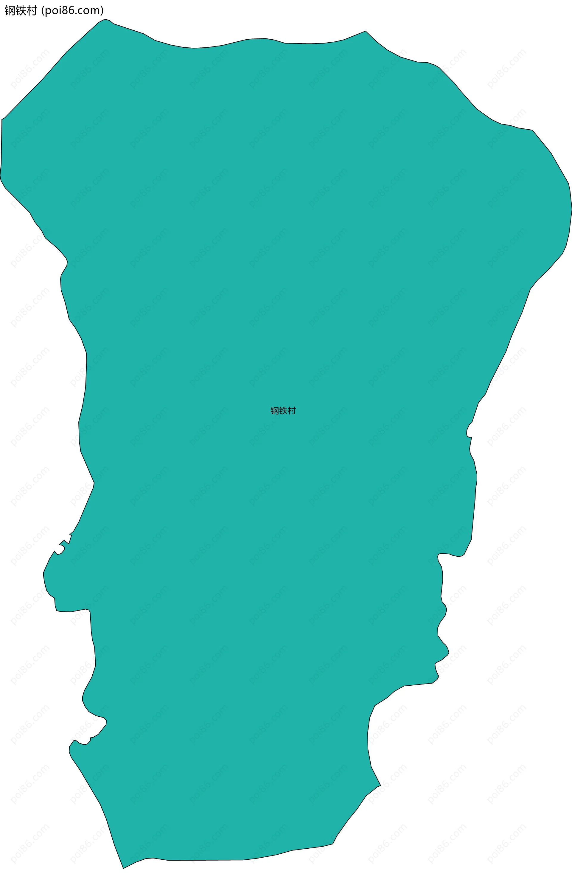 钢铁村边界地图