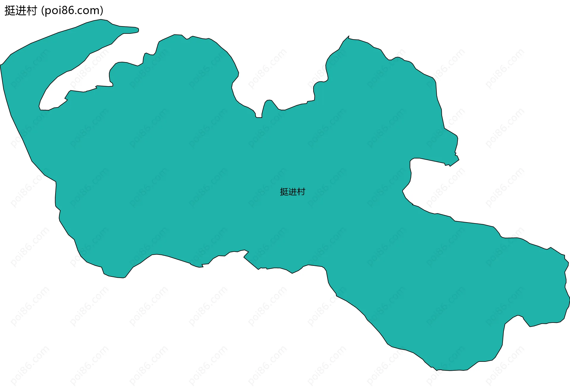 挺进村边界地图