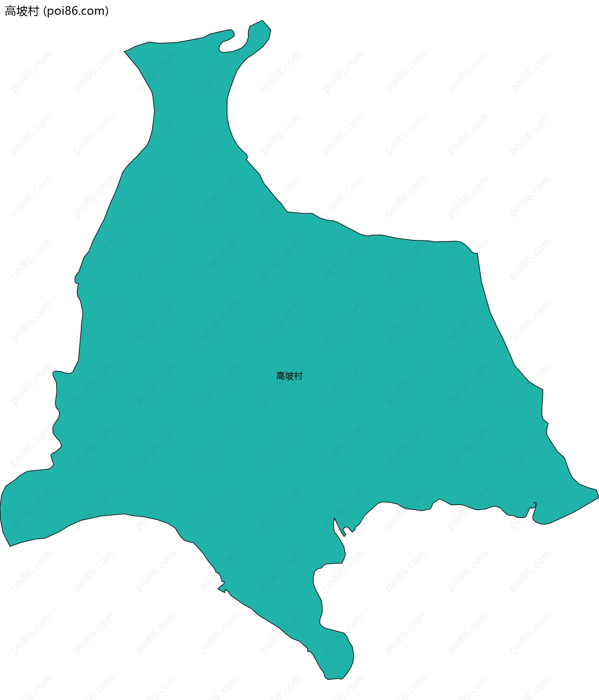 高坡村边界地图