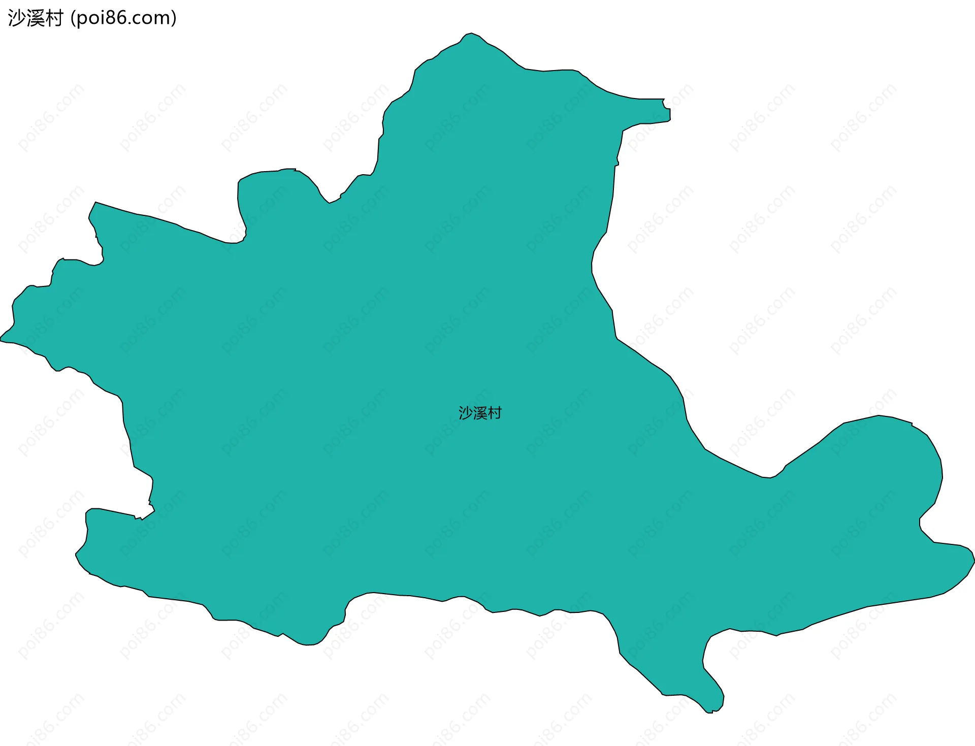 沙溪村边界地图