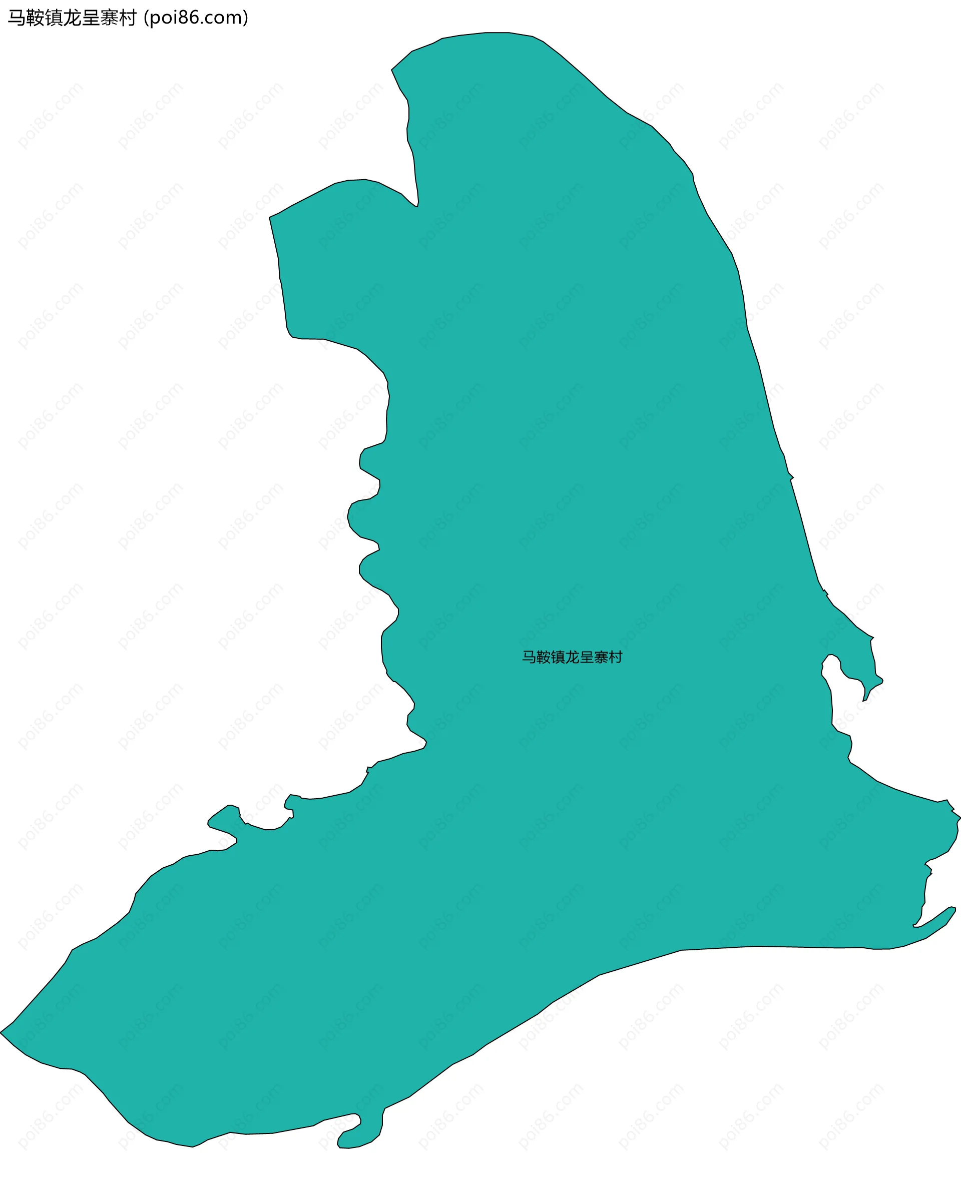 马鞍镇龙呈寨村边界地图