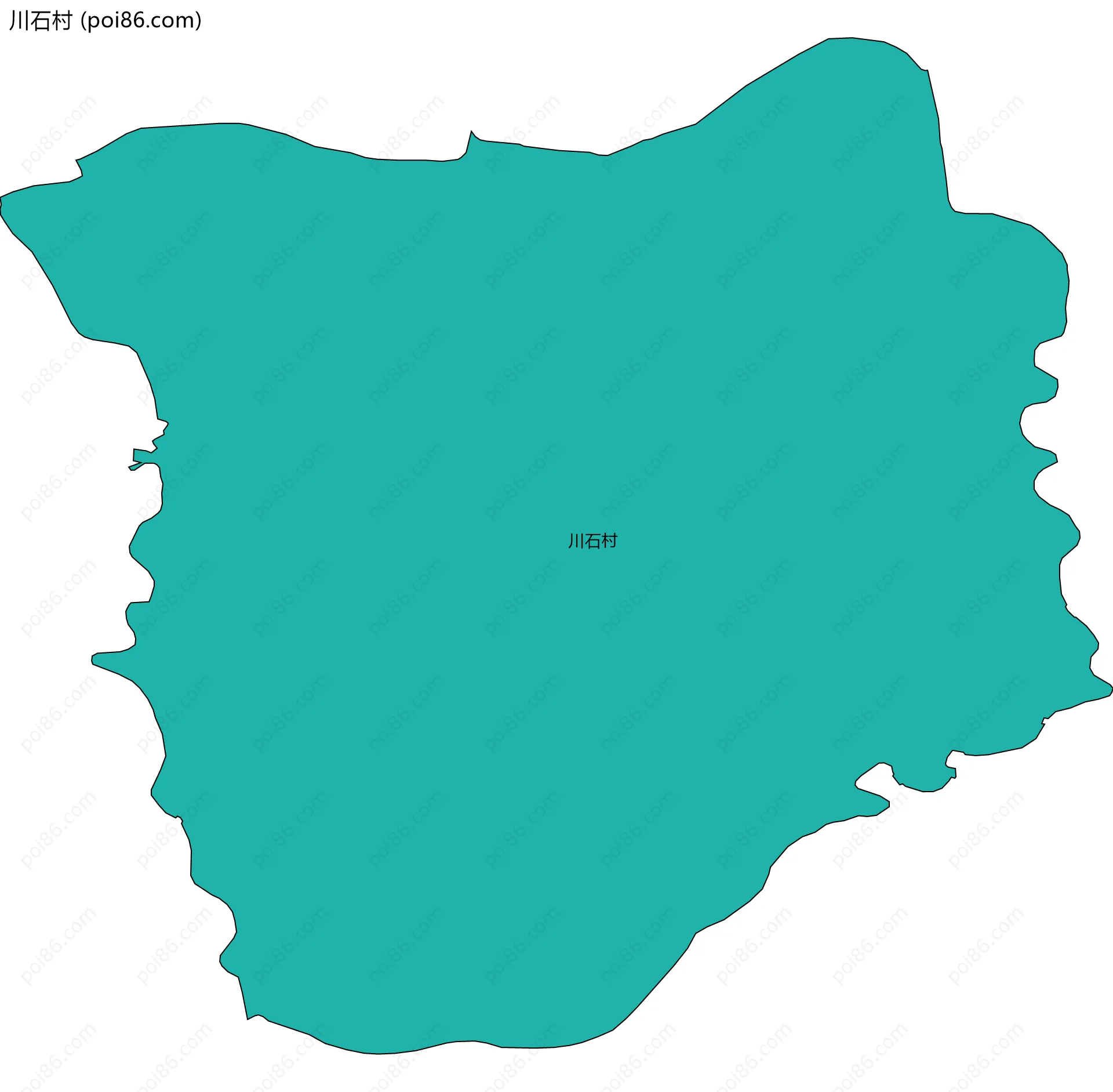 川石村边界地图