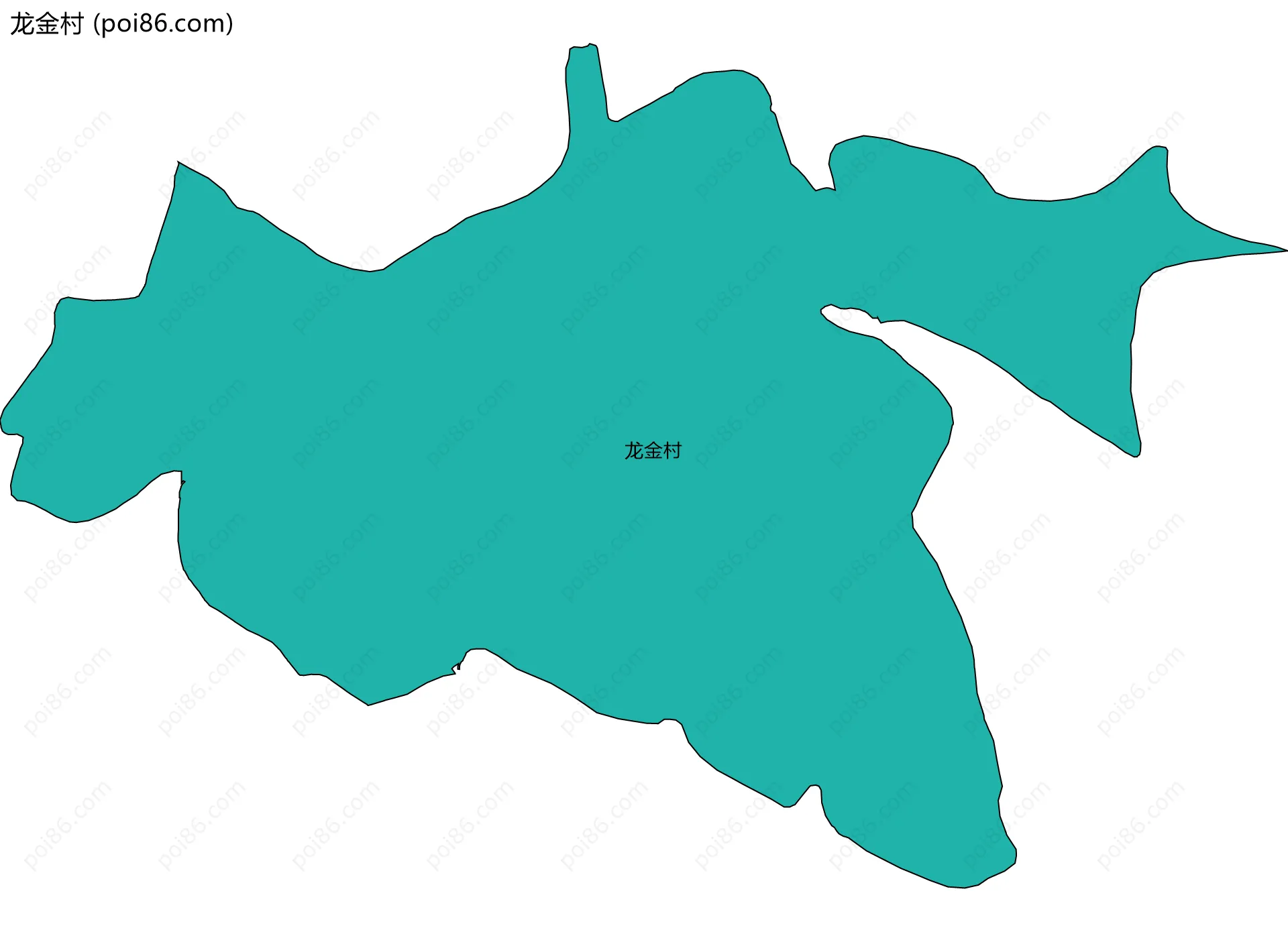 龙金村边界地图