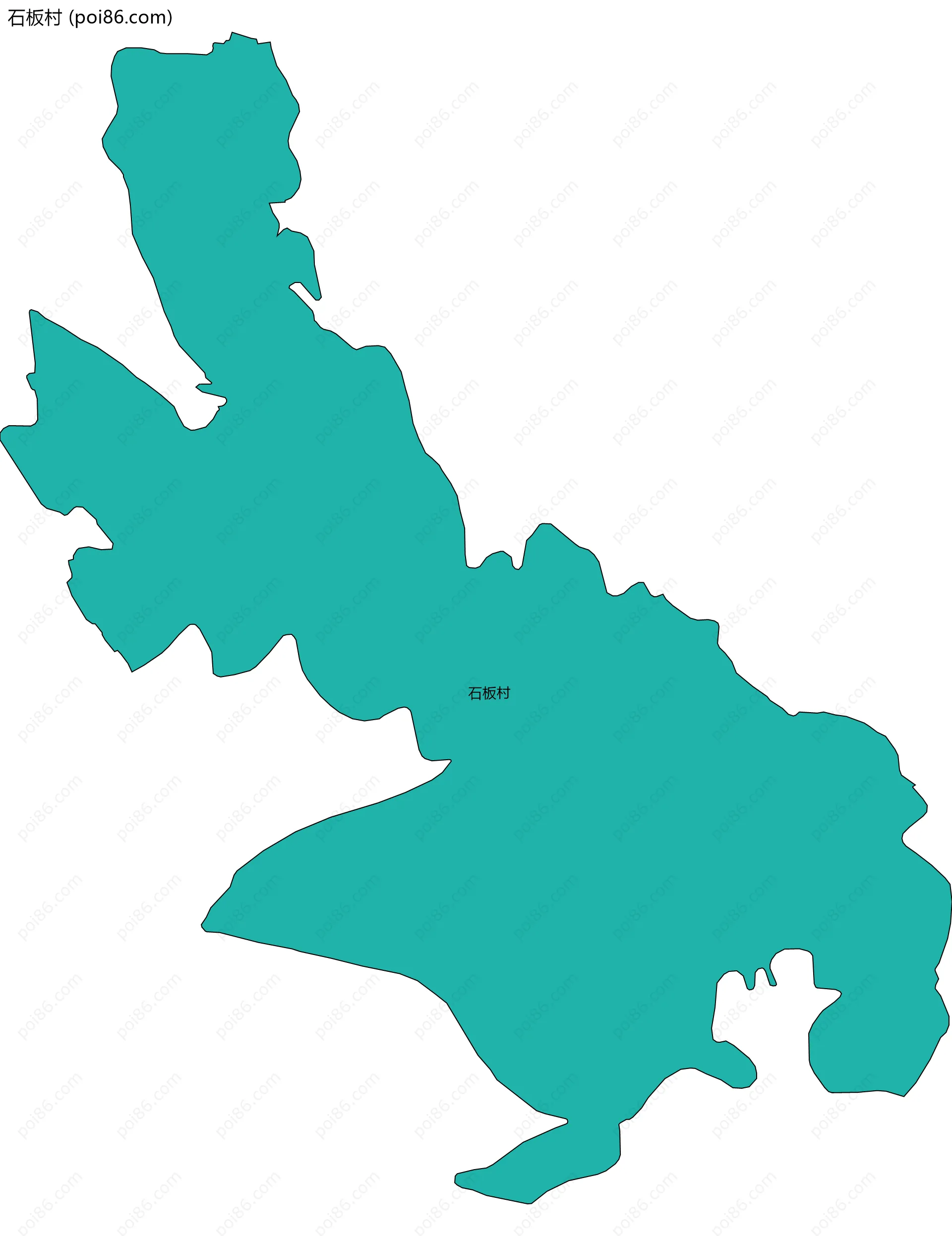 石板村边界地图