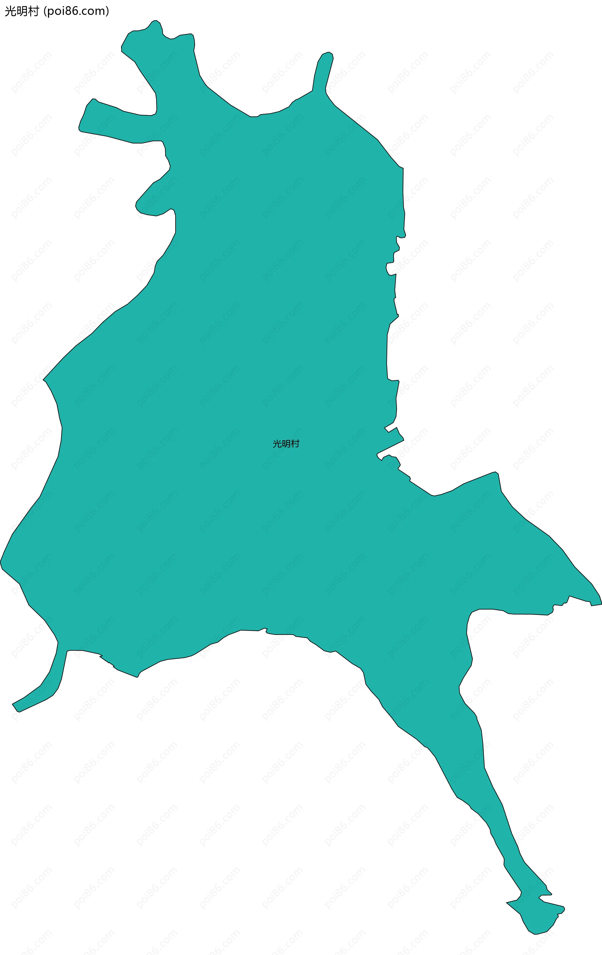 光明村边界地图