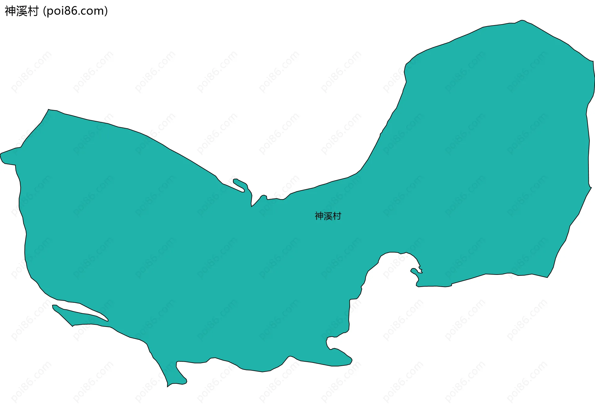 神溪村边界地图