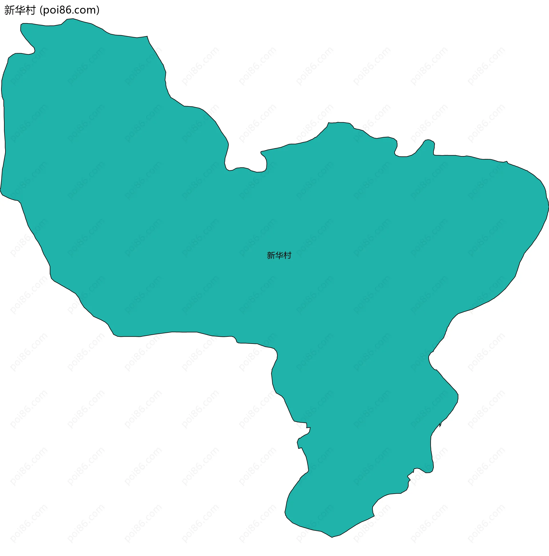 新华村边界地图