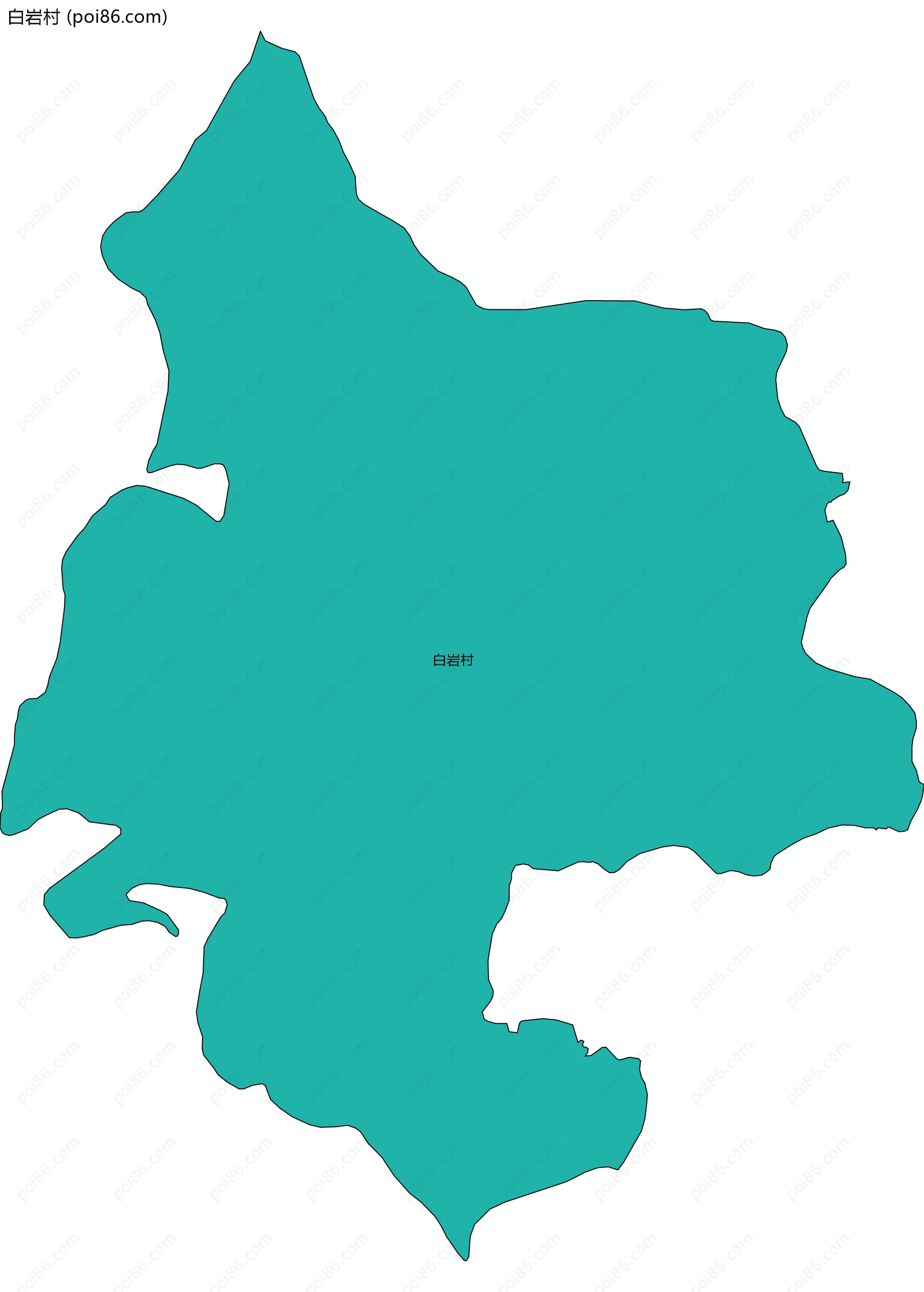 白岩村边界地图