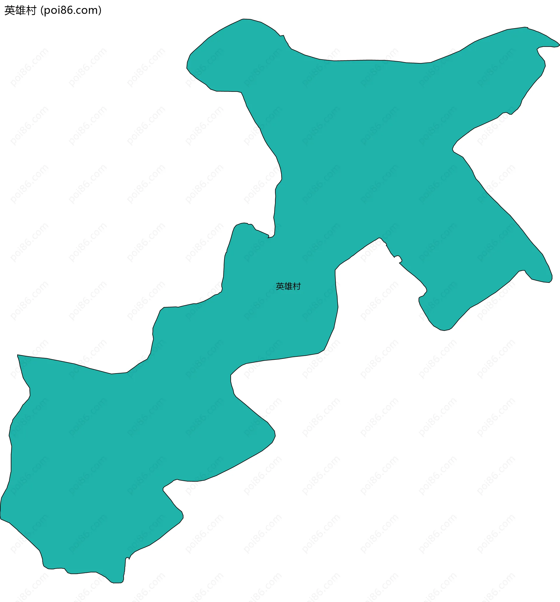 英雄村边界地图