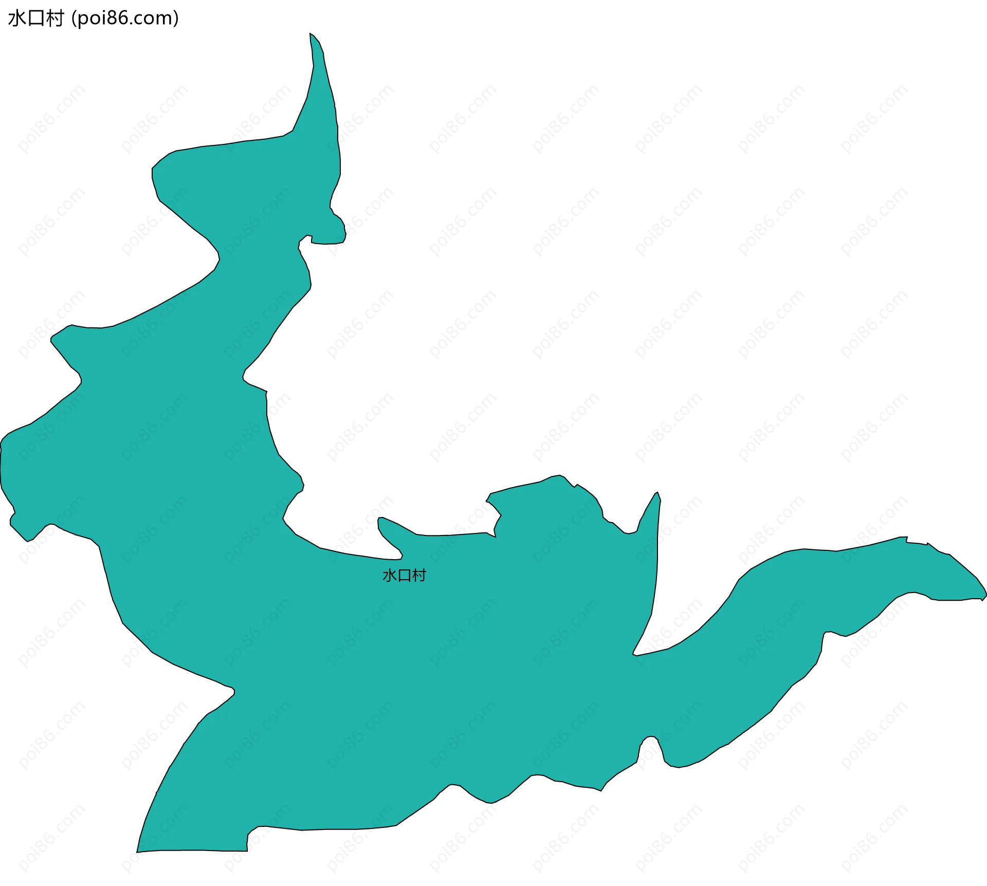 水口村边界地图