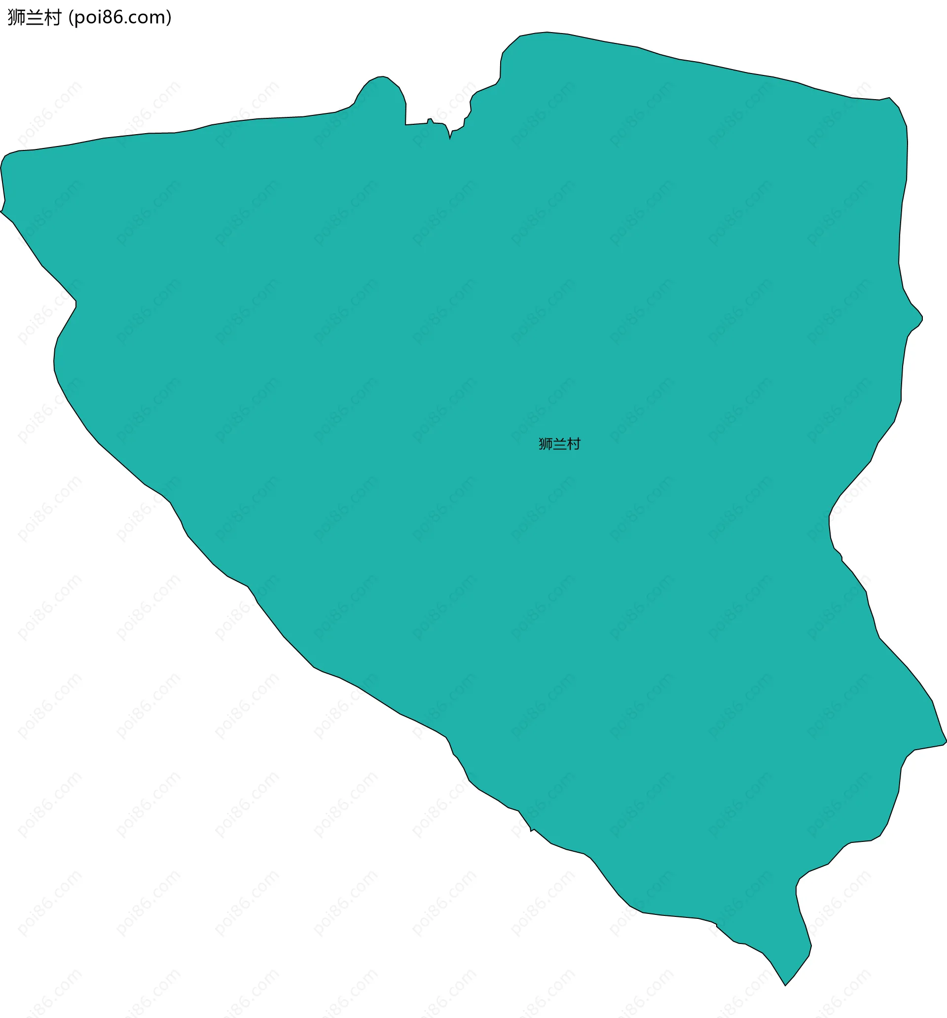 狮兰村边界地图