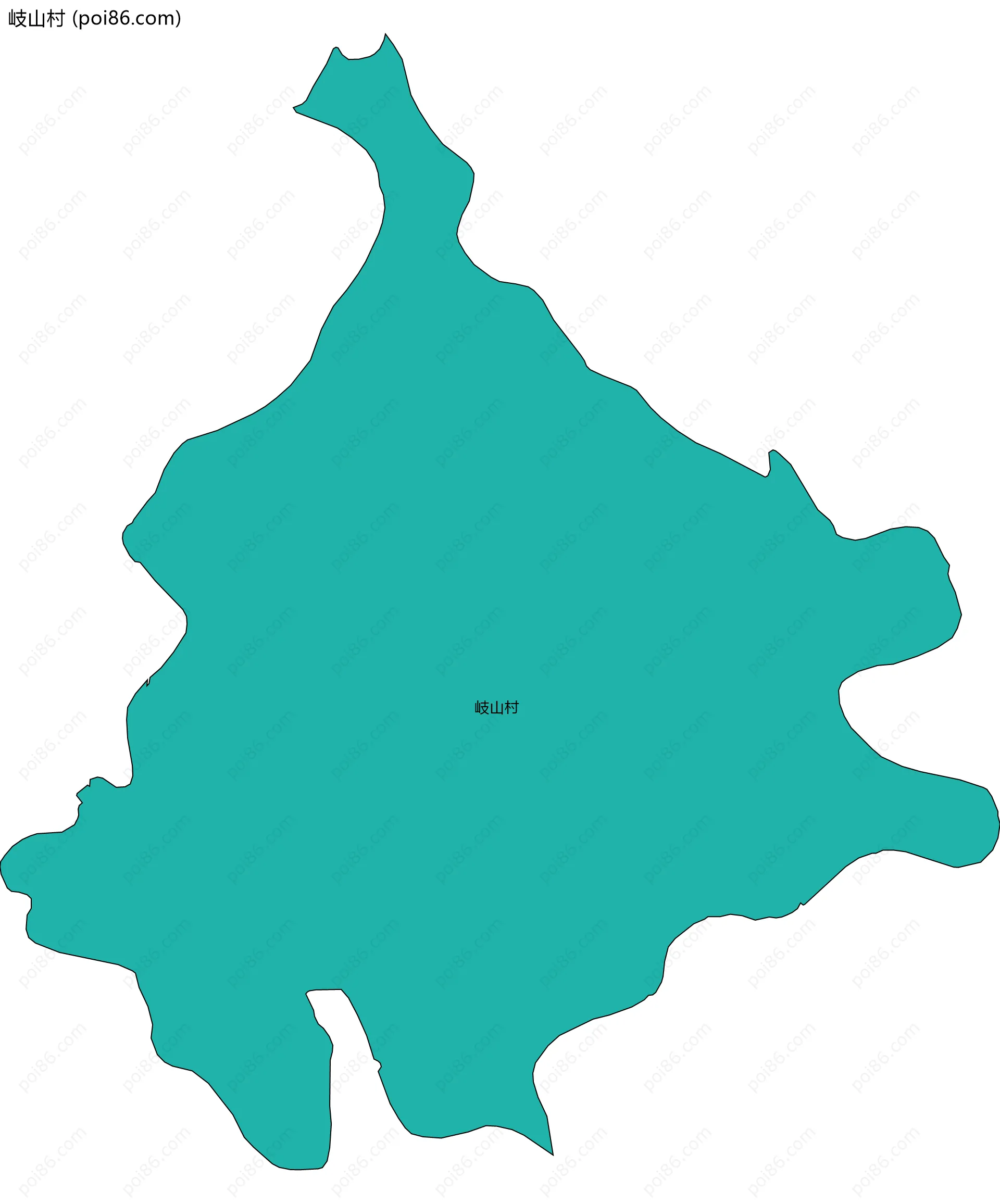 岐山村边界地图