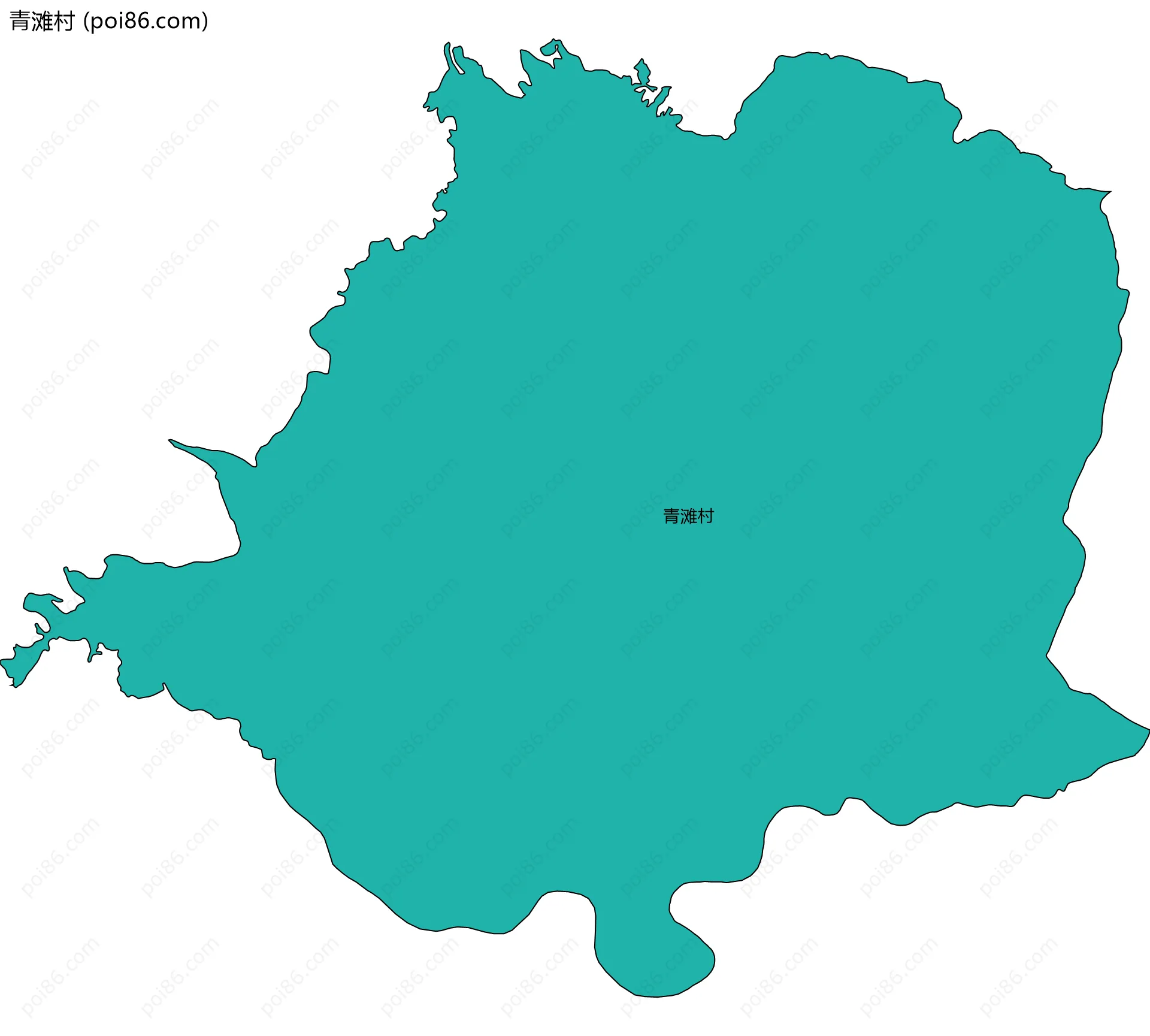 青滩村边界地图