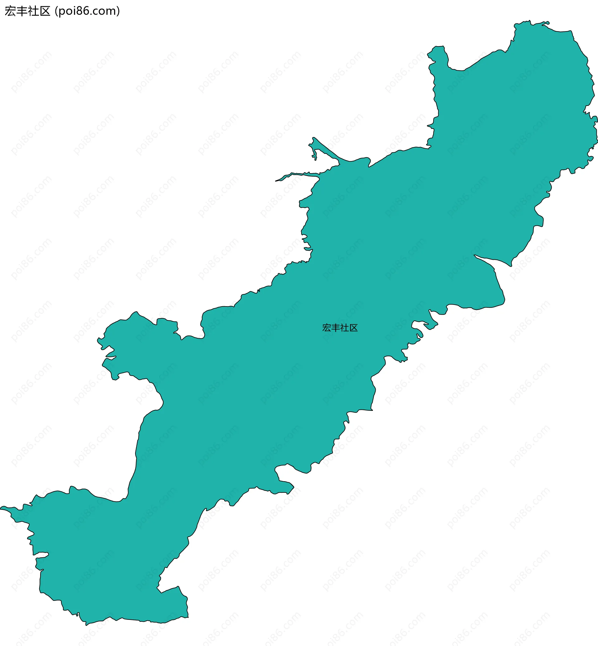 宏丰社区边界地图