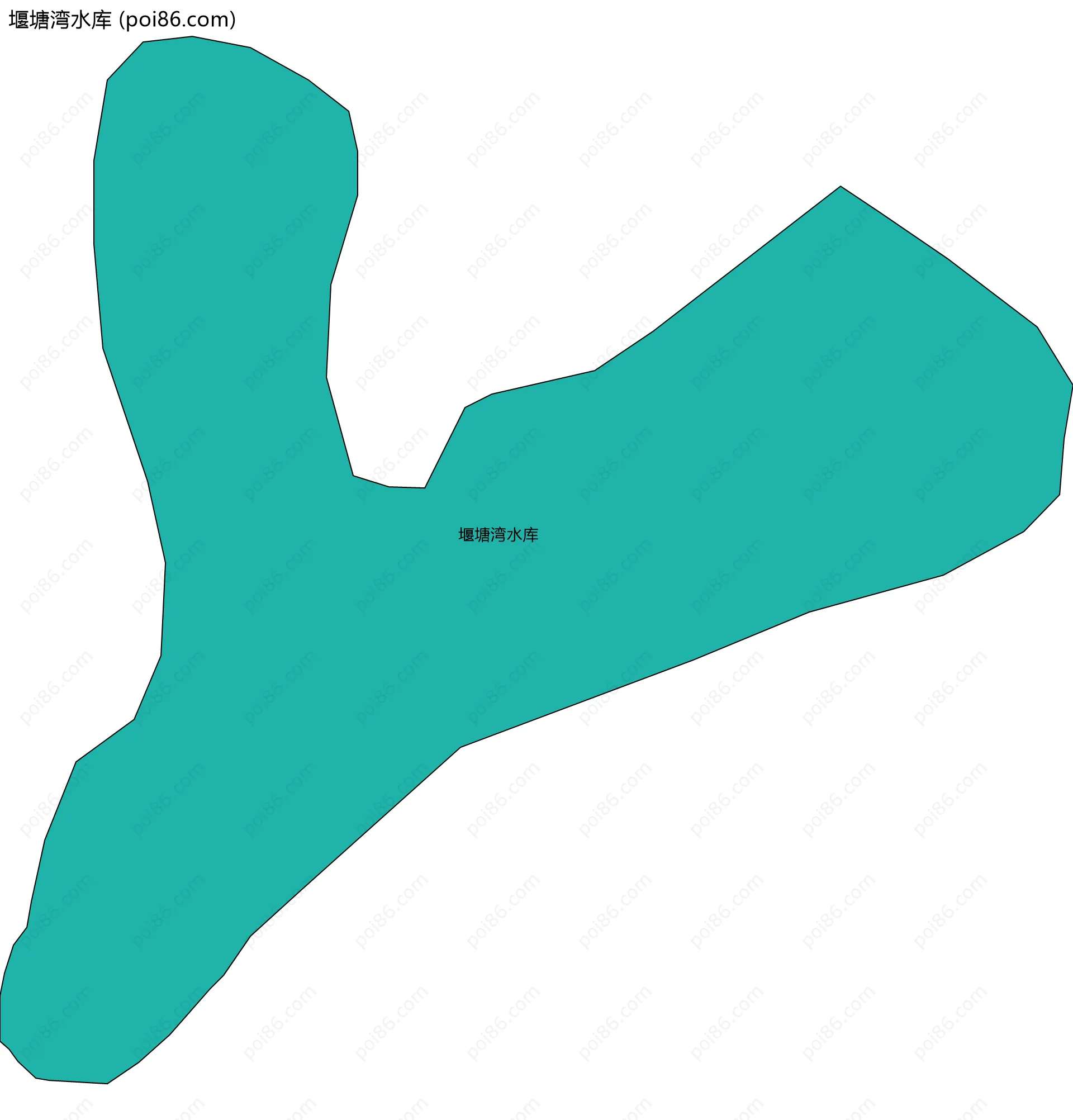 堰塘湾水库边界地图