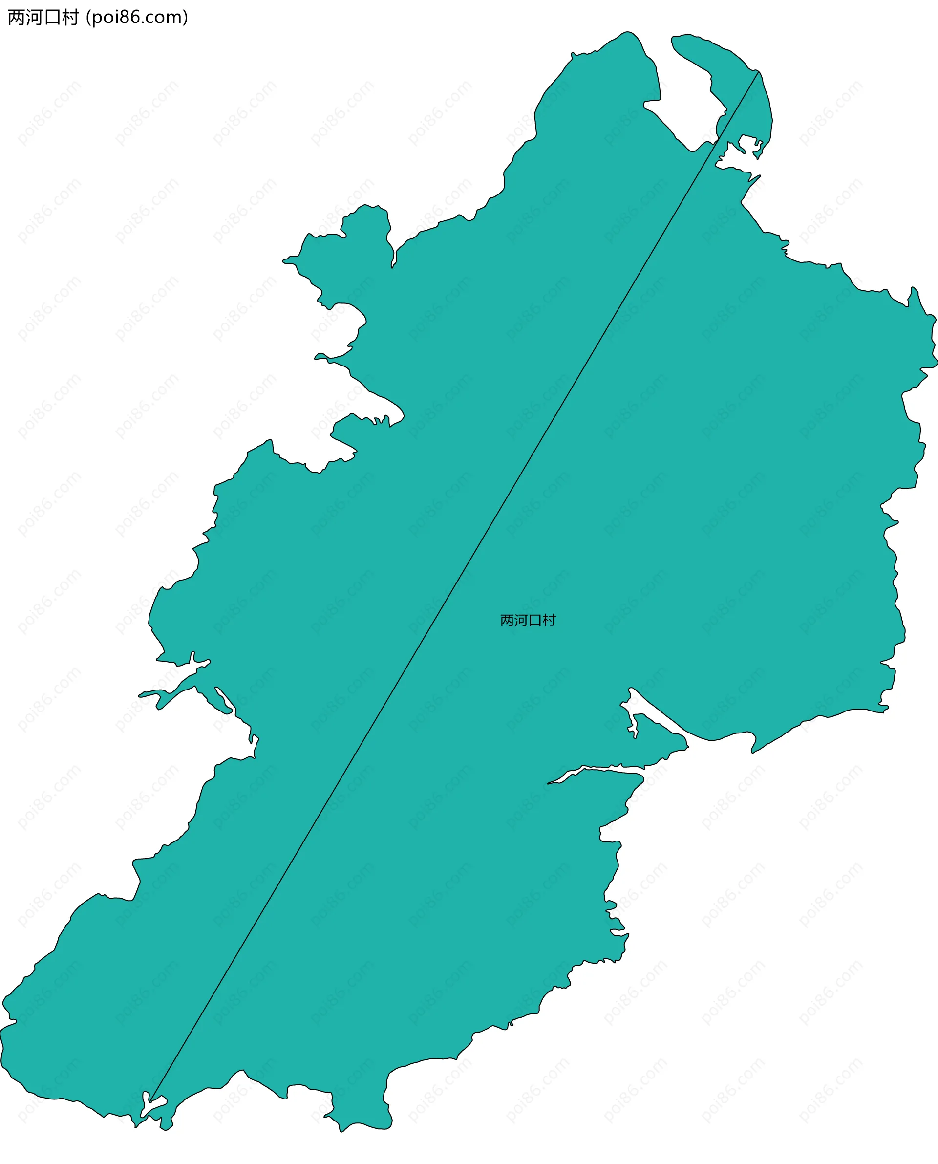 两河口村边界地图