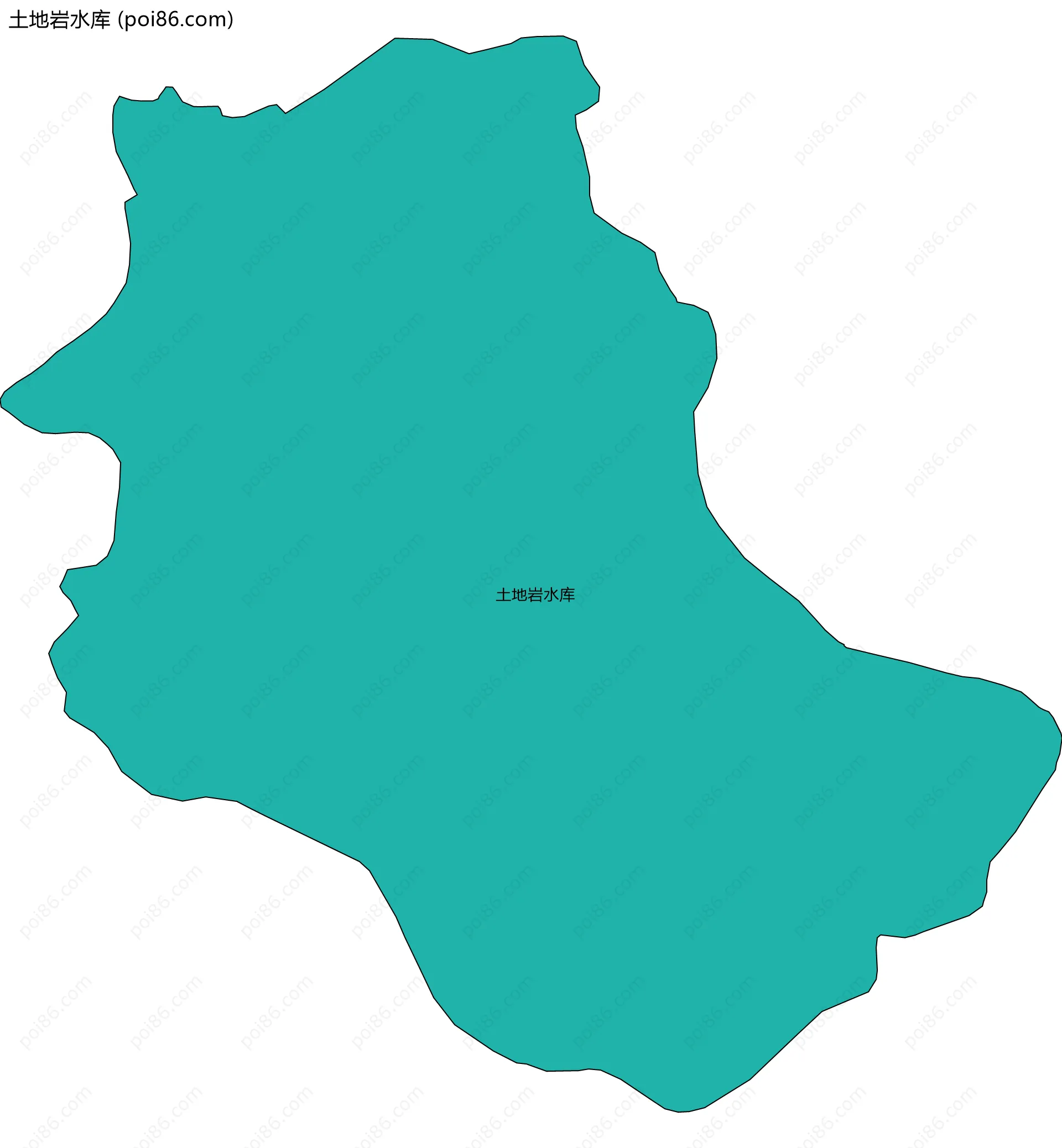 土地岩水库边界地图