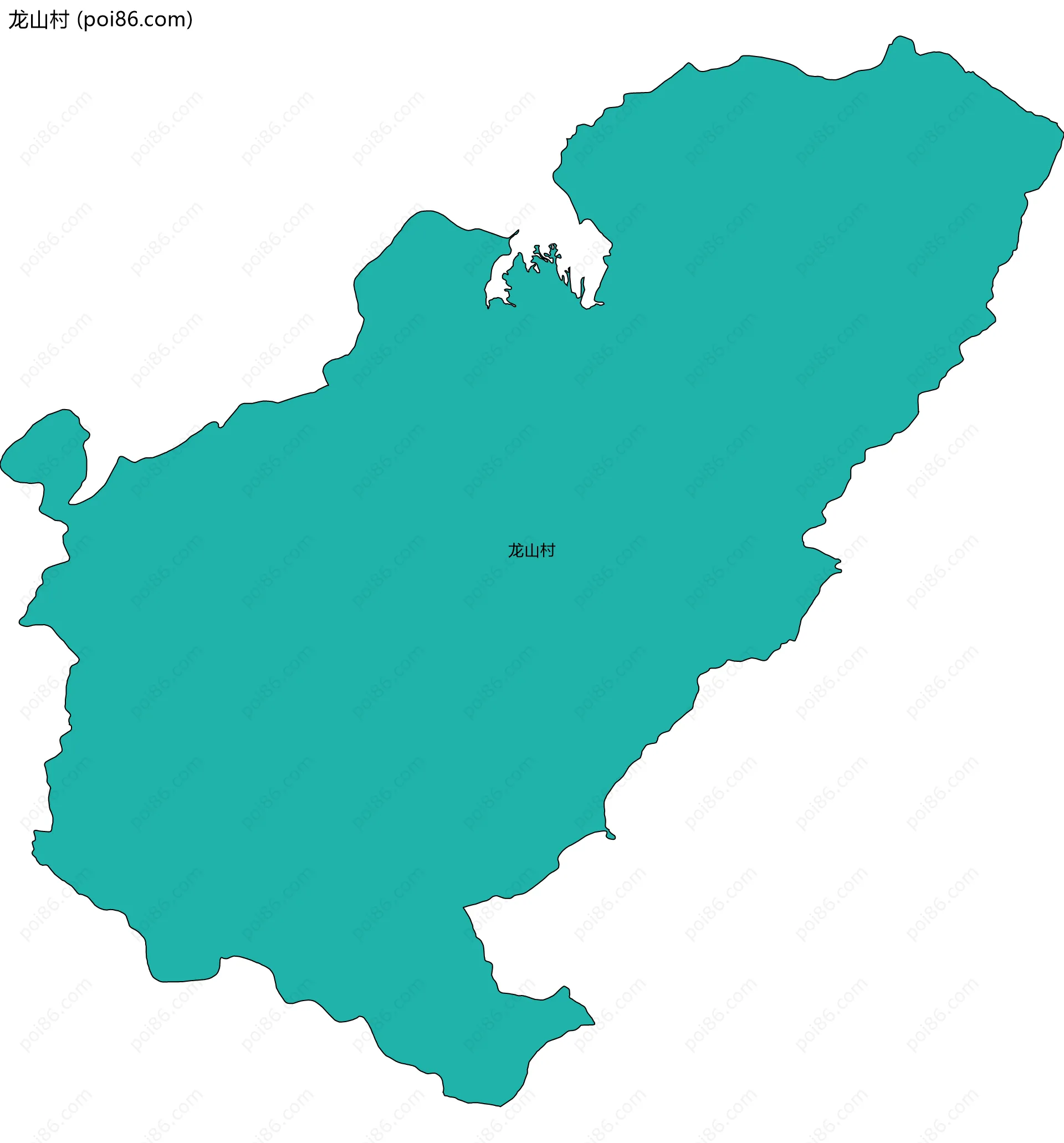 龙山村边界地图