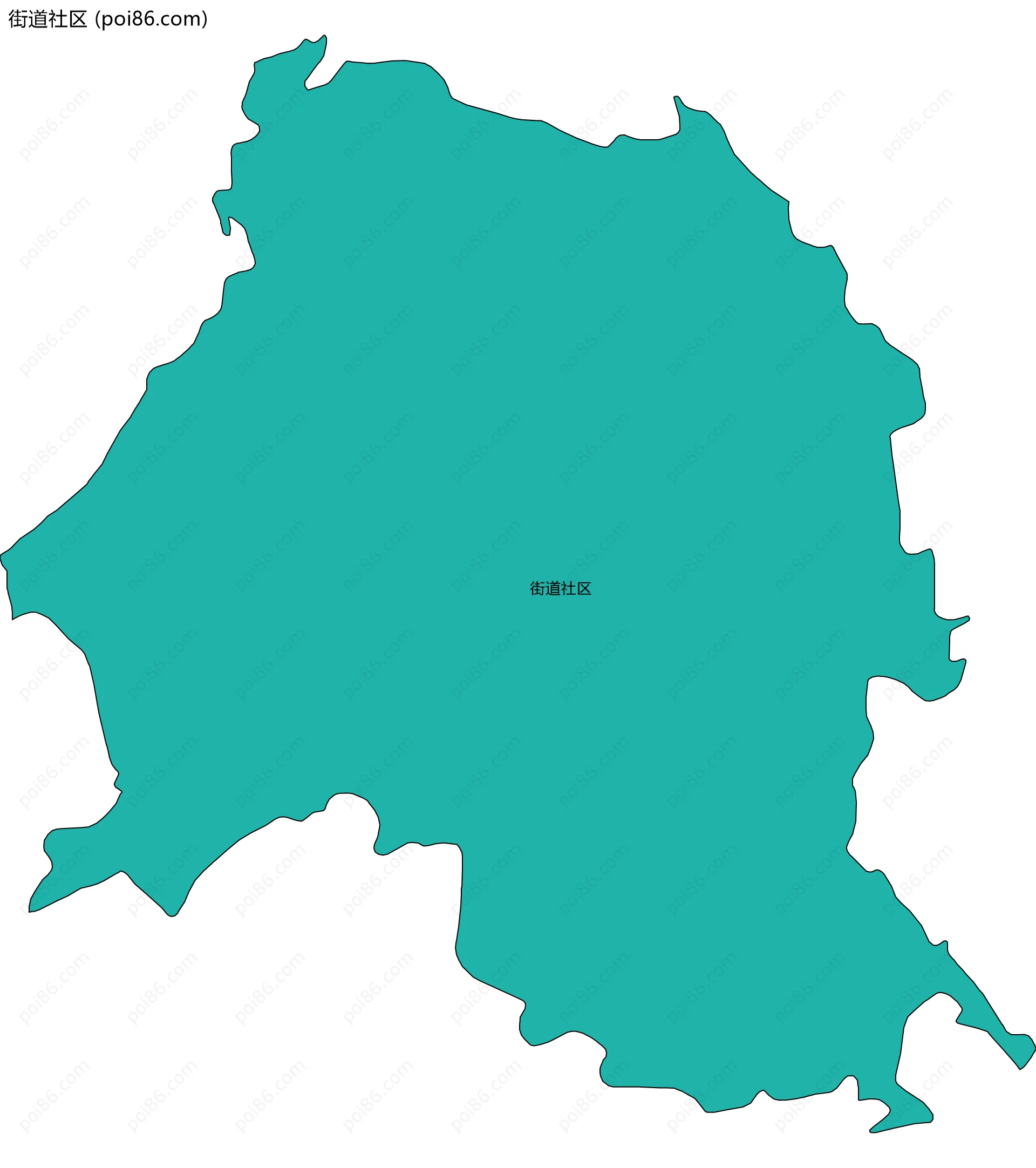 街道社区边界地图
