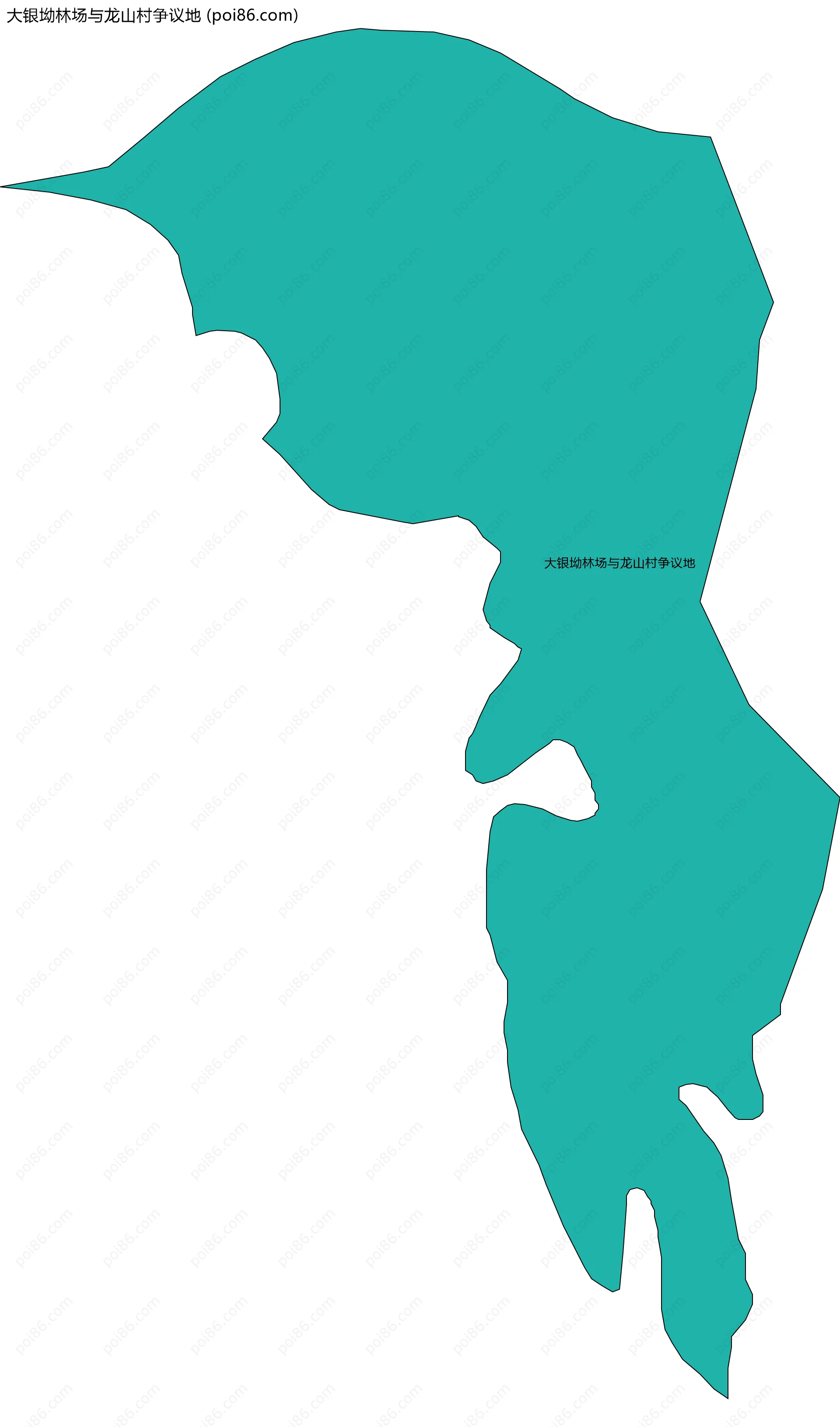 大银坳林场与龙山村争议地边界地图