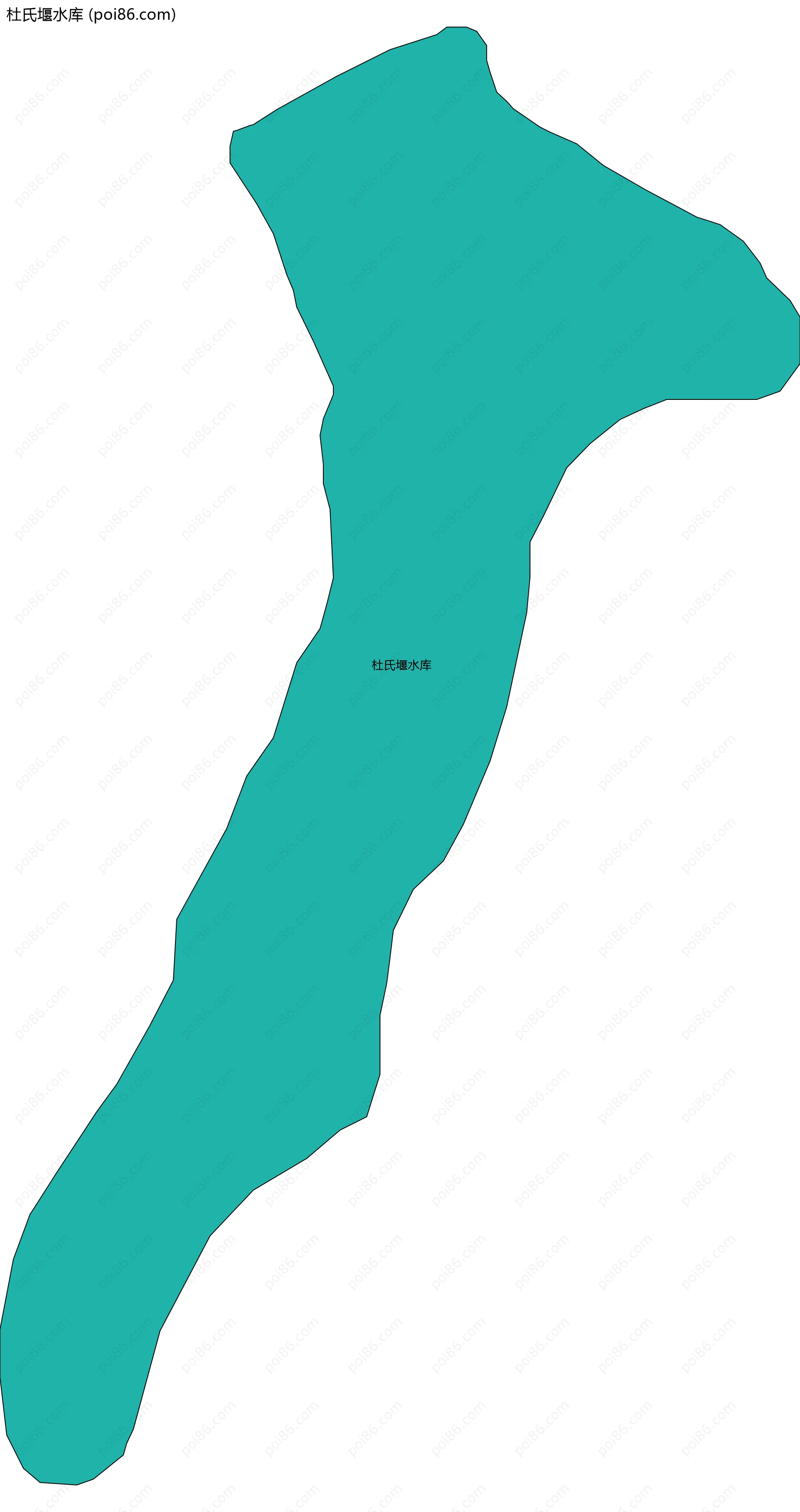 杜氏堰水库边界地图