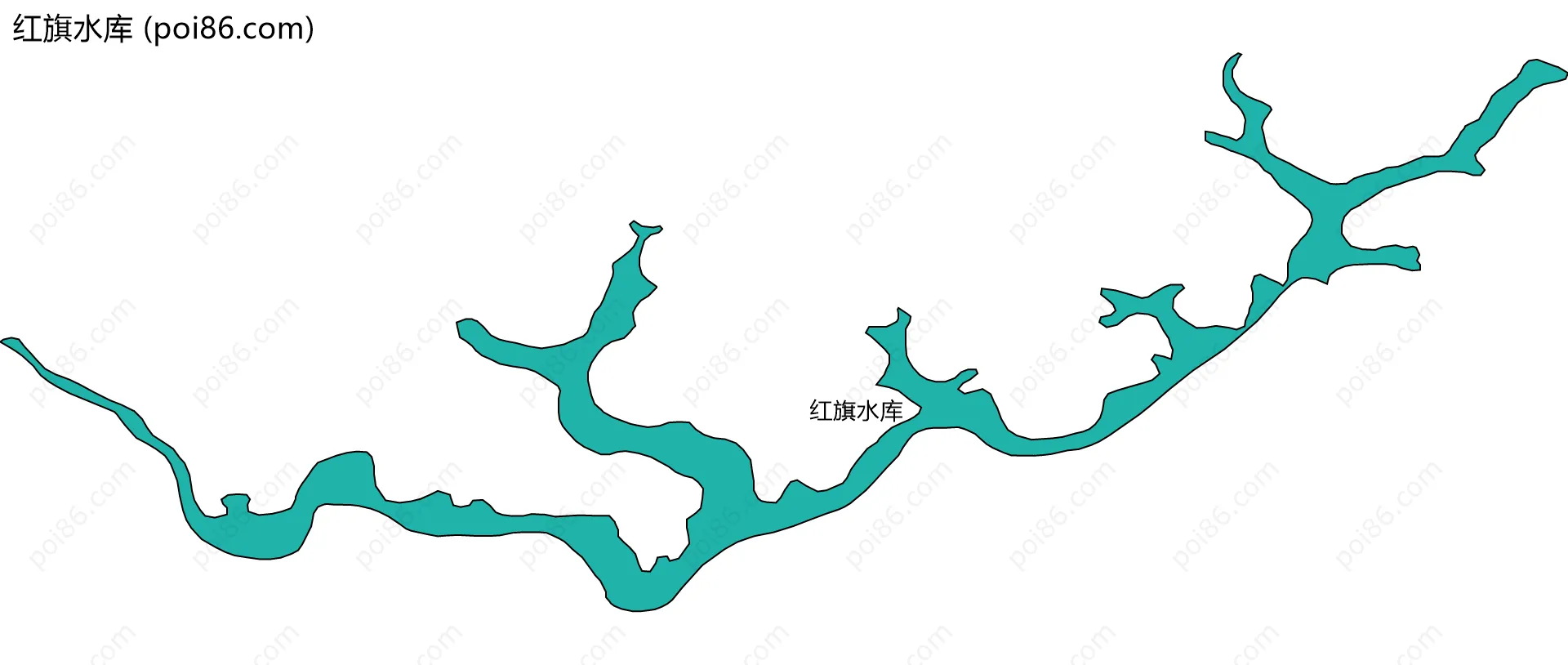 红旗水库边界地图