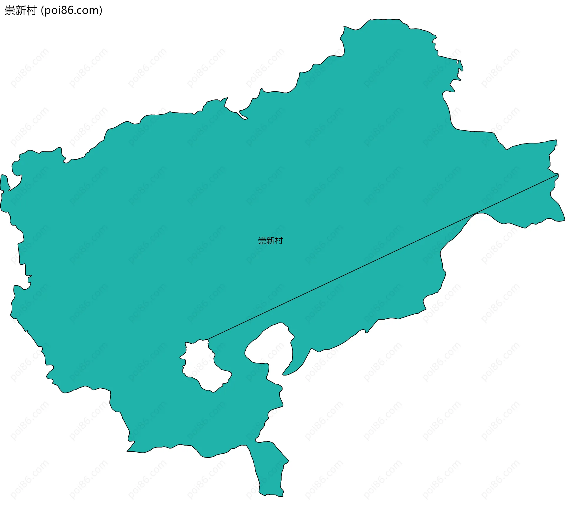 崇新村边界地图