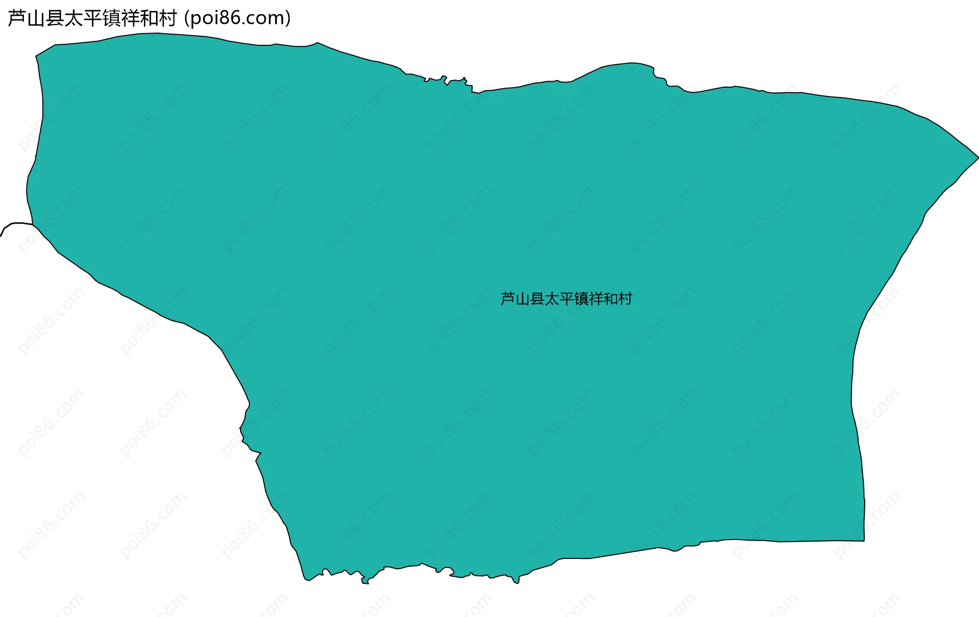 芦山县太平镇祥和村边界地图