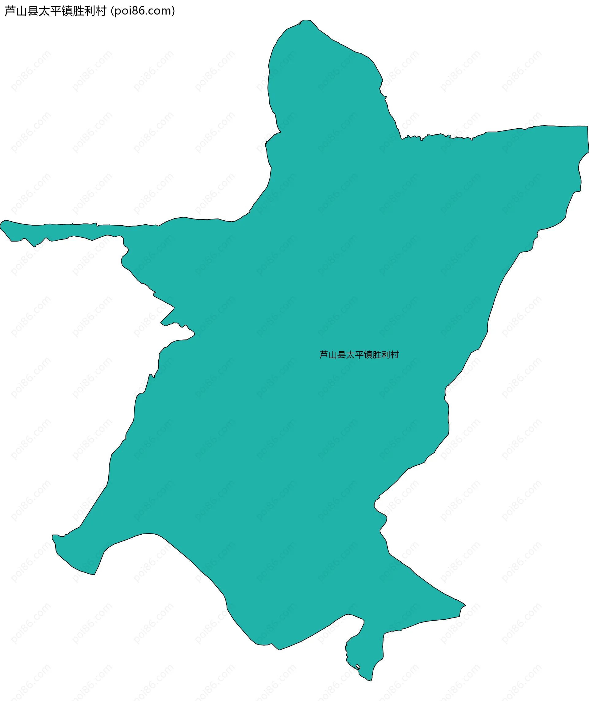 芦山县太平镇胜利村边界地图