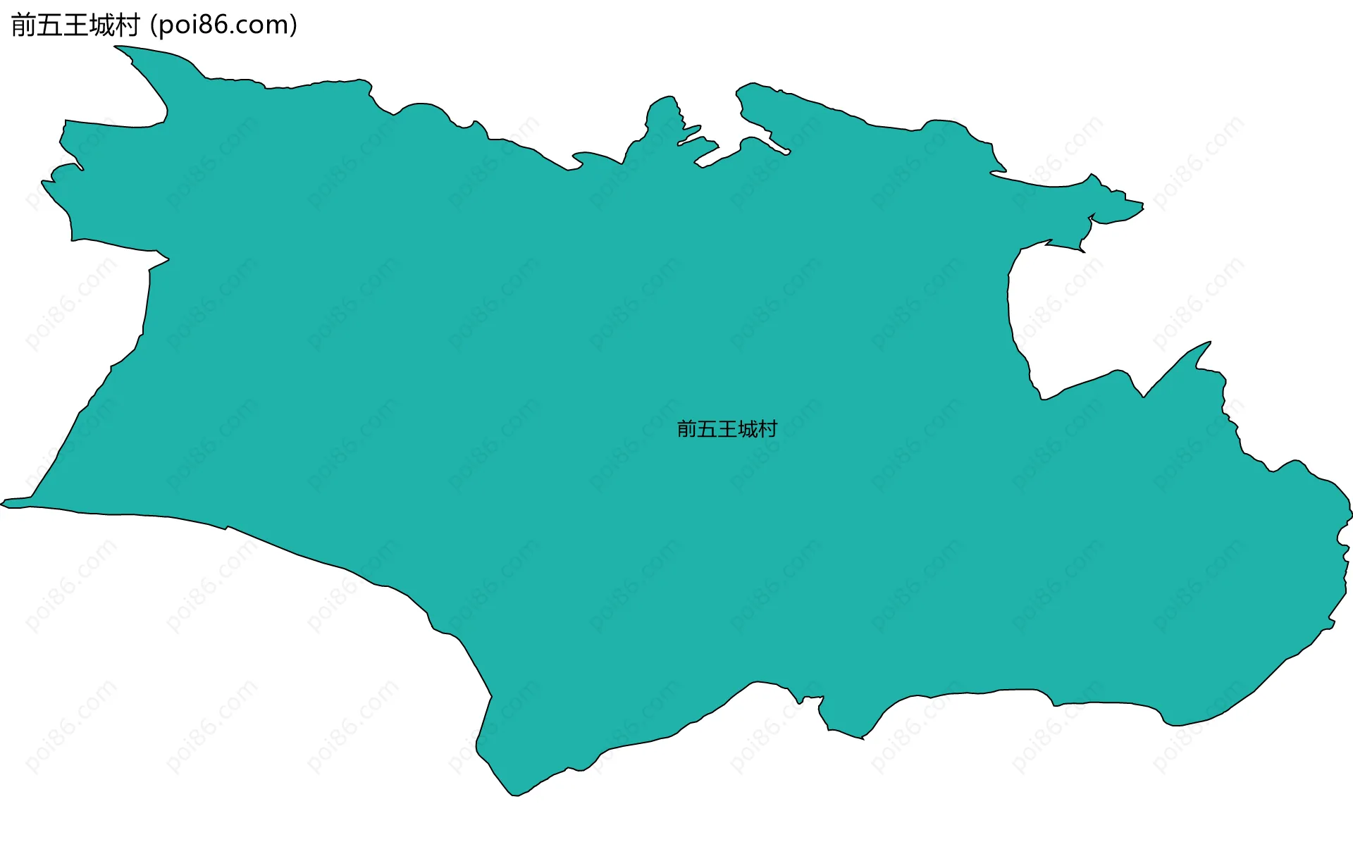 前五王城村边界地图