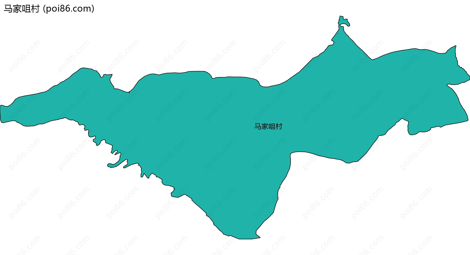 马家咀村边界地图