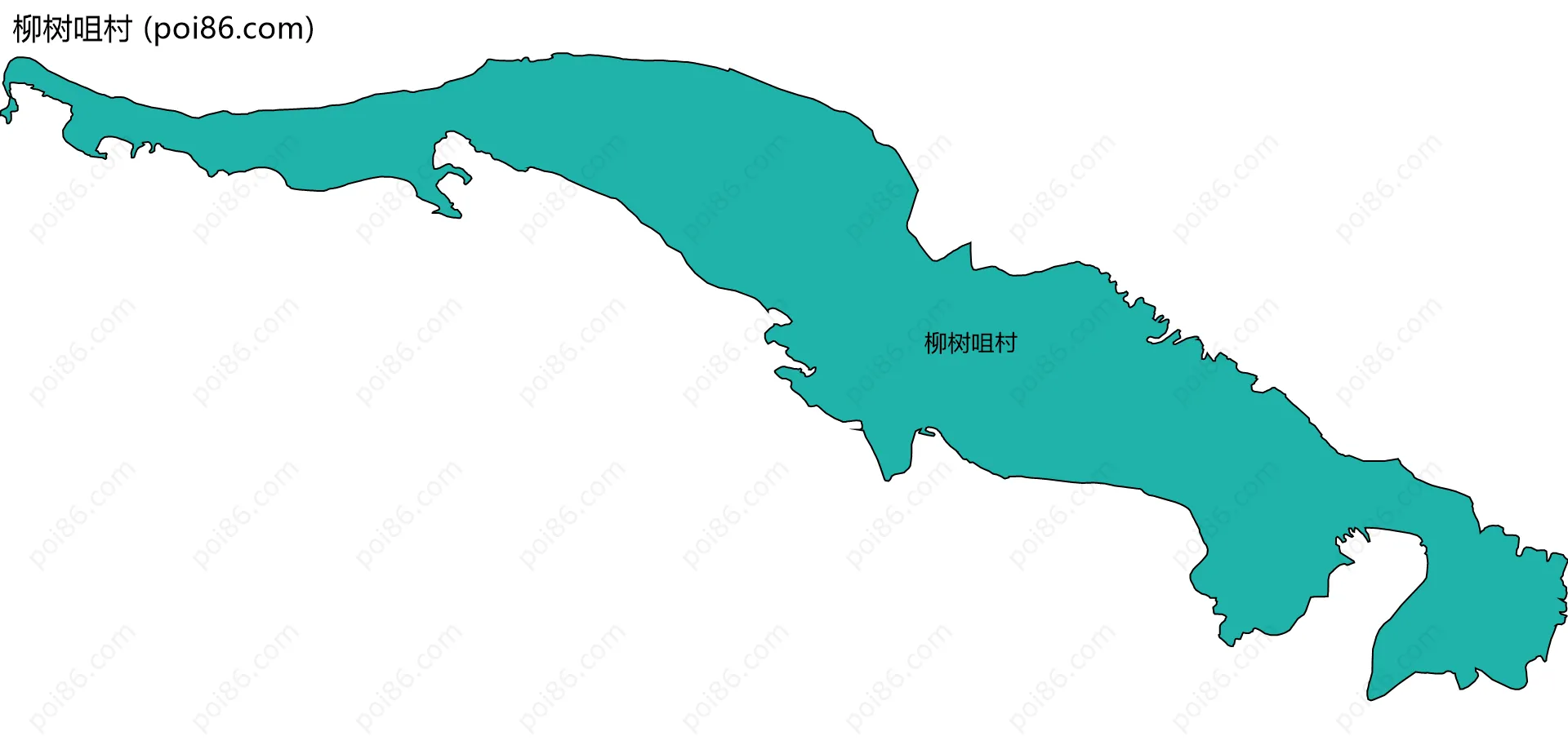 柳树咀村边界地图