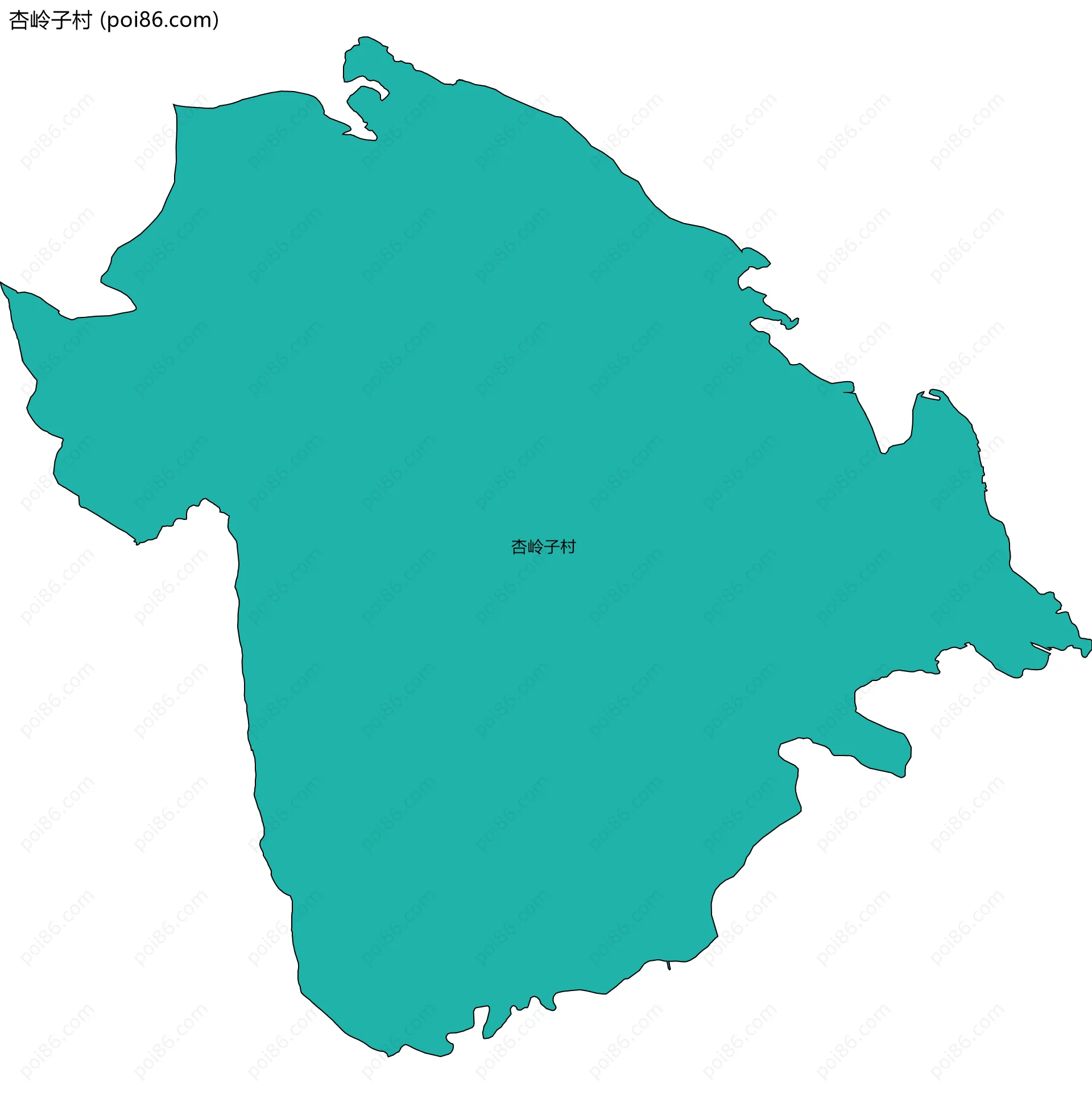 杏岭子村边界地图