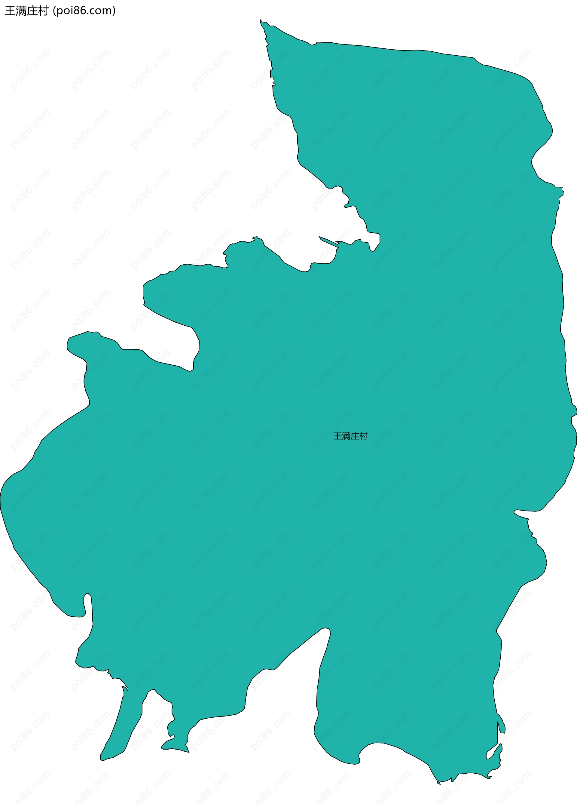 王满庄村边界地图