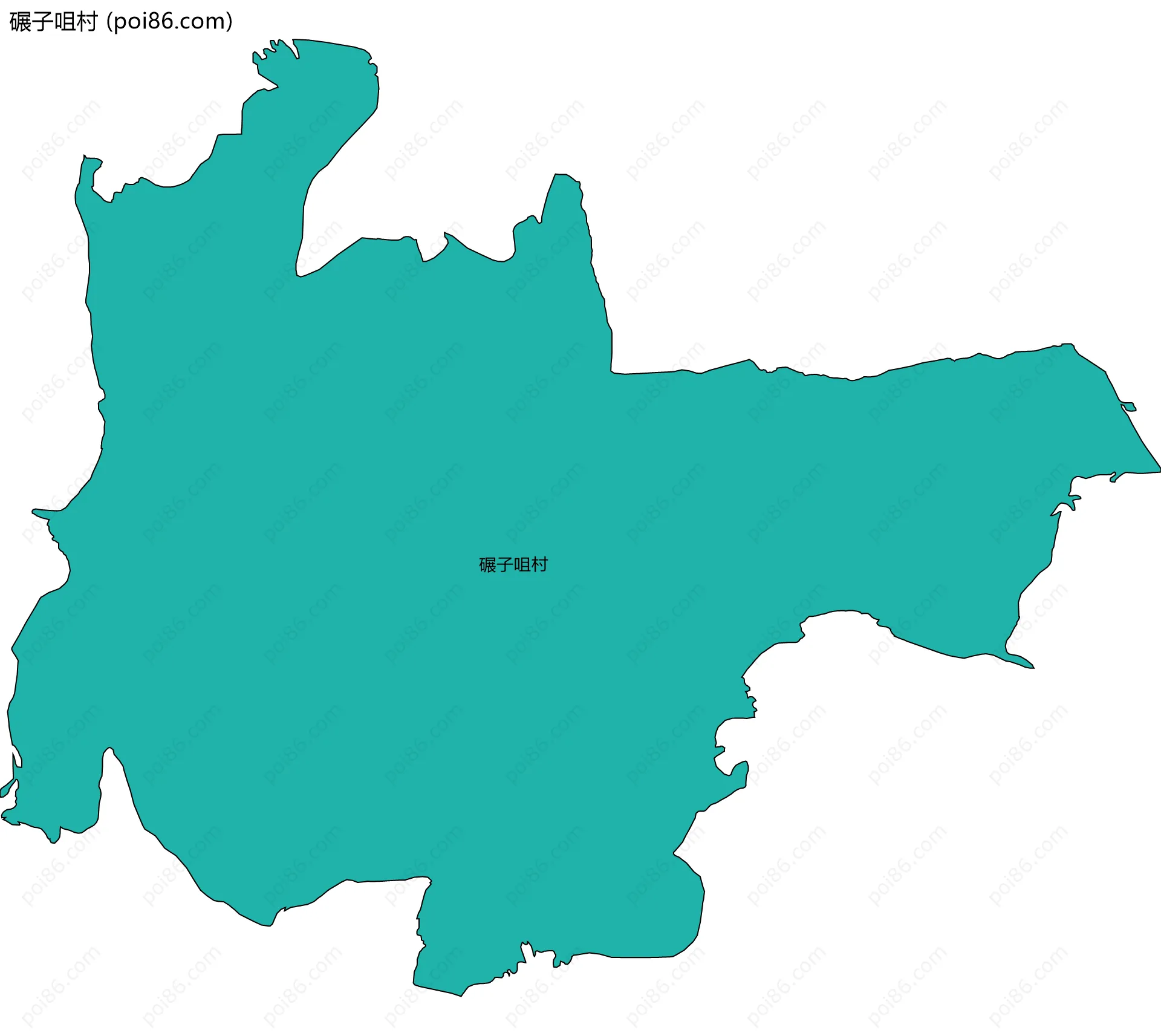 碾子咀村边界地图