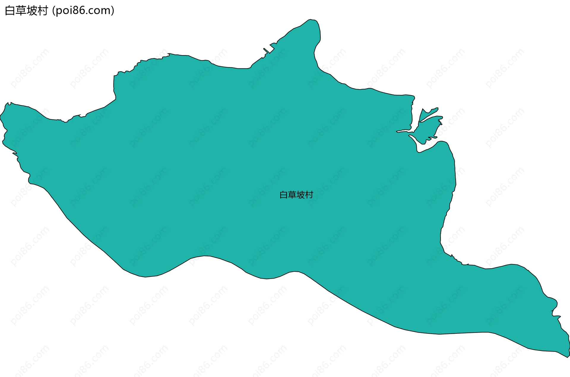 白草坡村边界地图