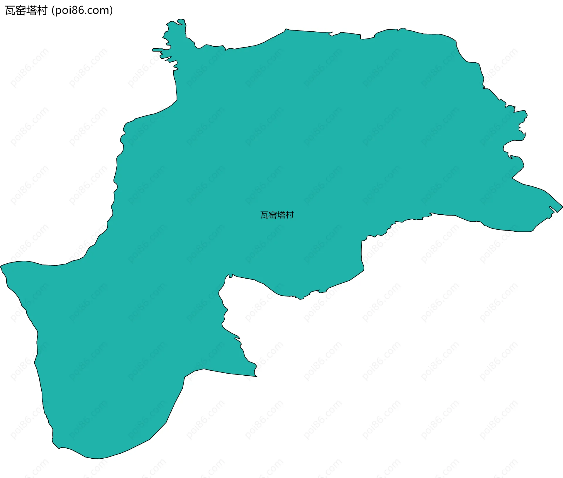 瓦窑塔村边界地图