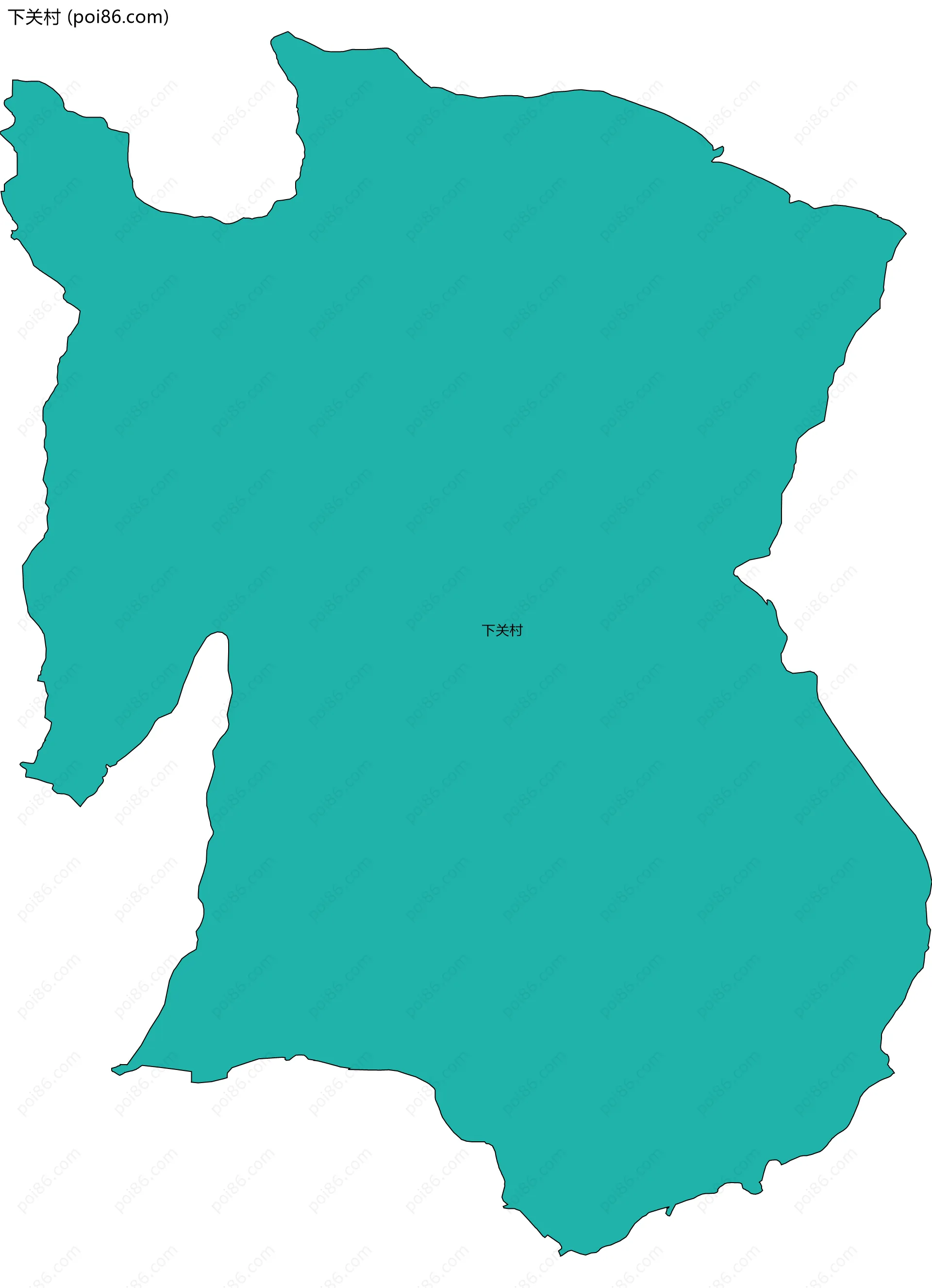 下关村边界地图