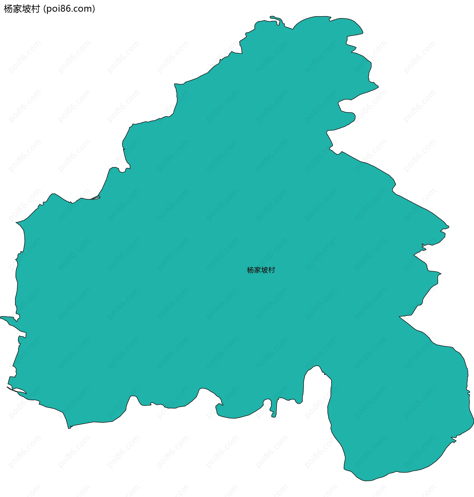 杨家坡村边界地图