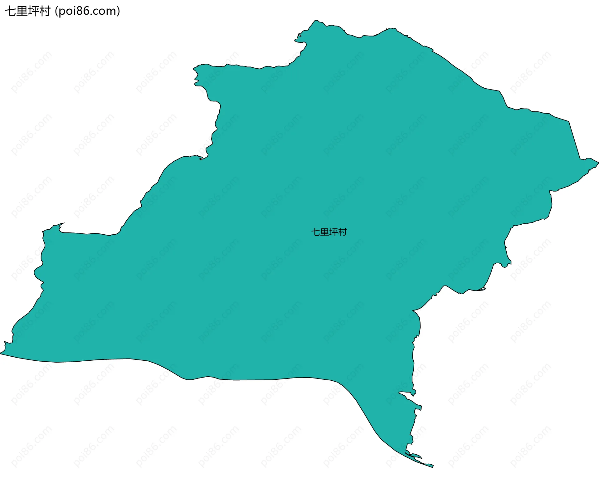 七里坪村边界地图