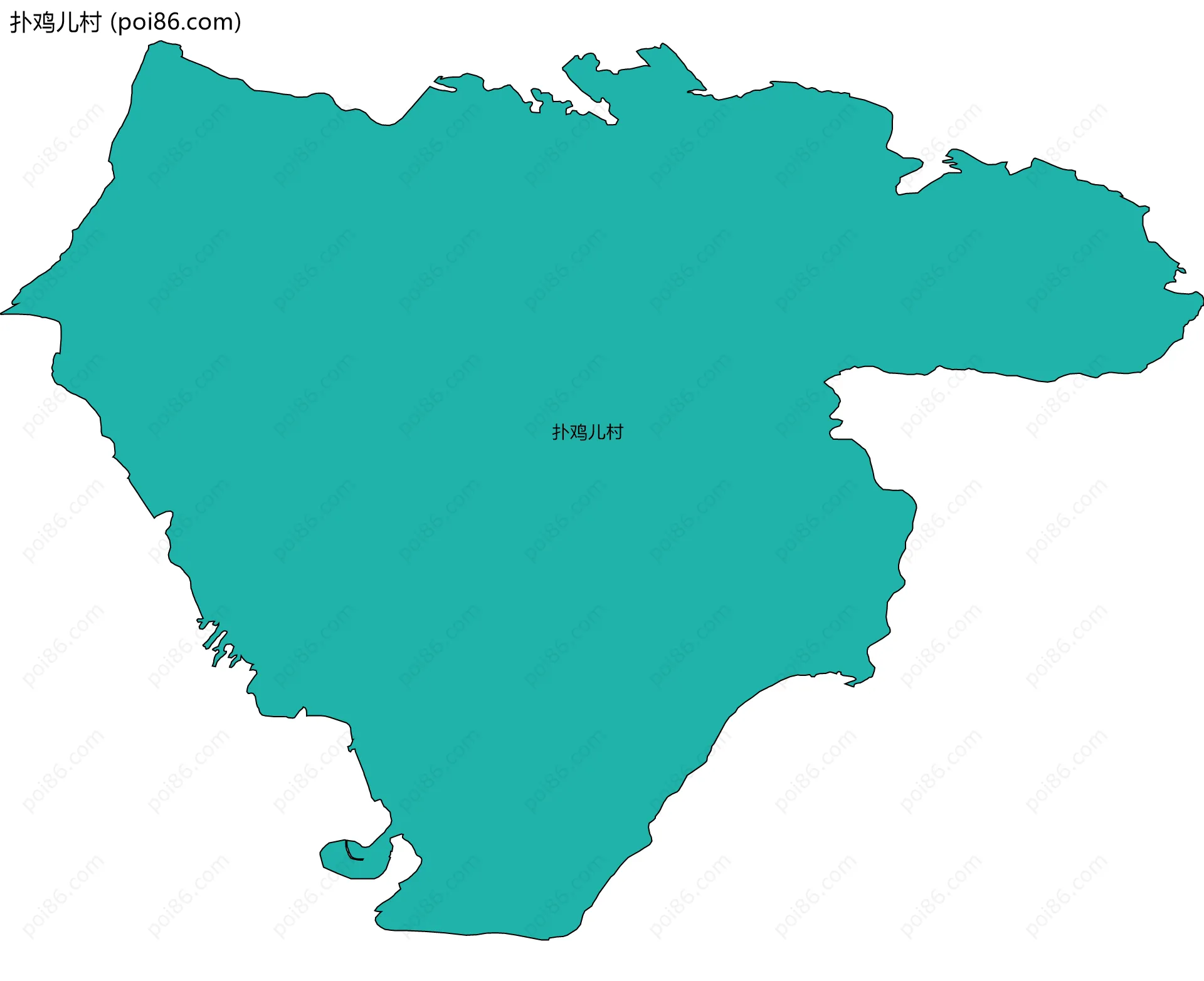 扑鸡儿村边界地图
