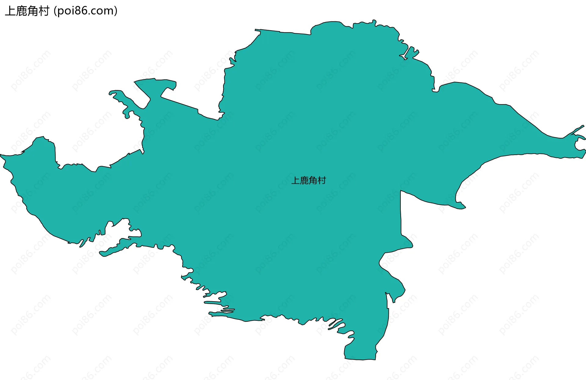 上鹿角村边界地图