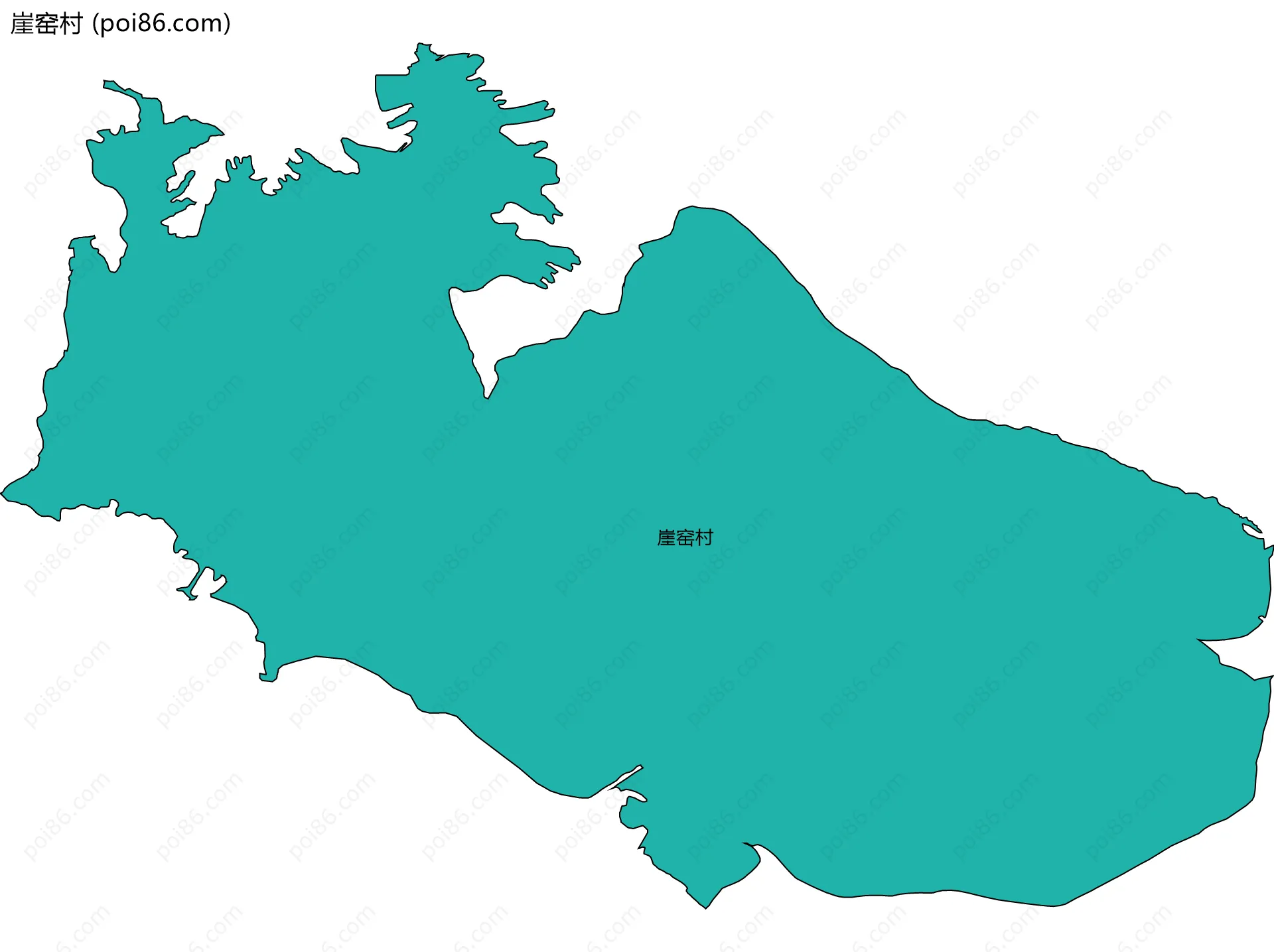 崖窑村边界地图