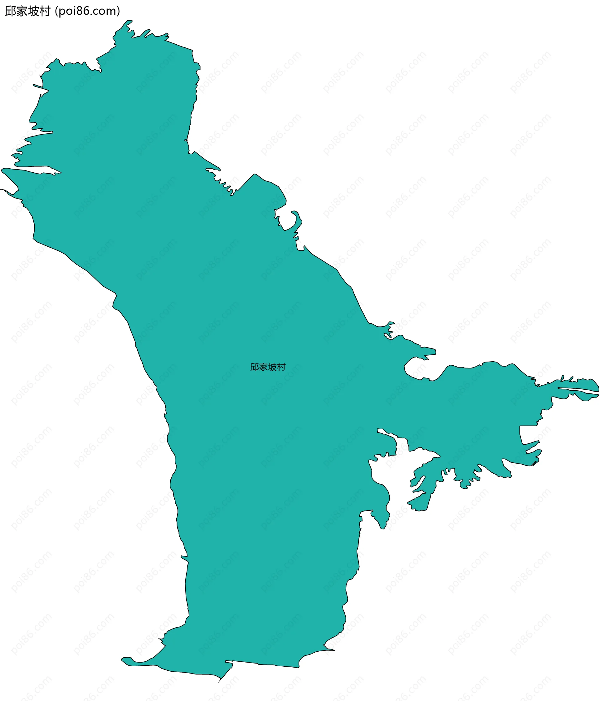 邱家坡村边界地图